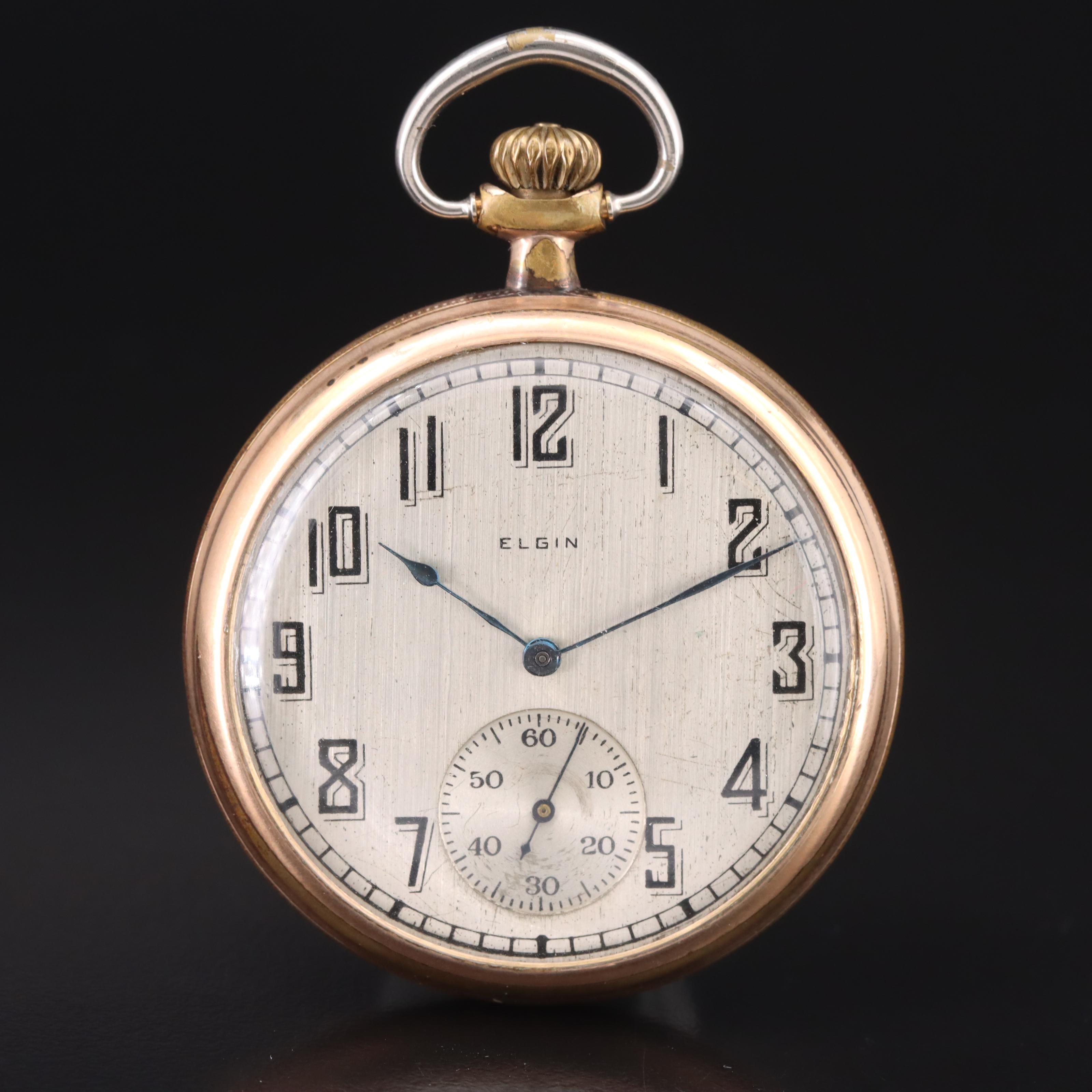 1923 Elgin Open Face Pocket Watch
