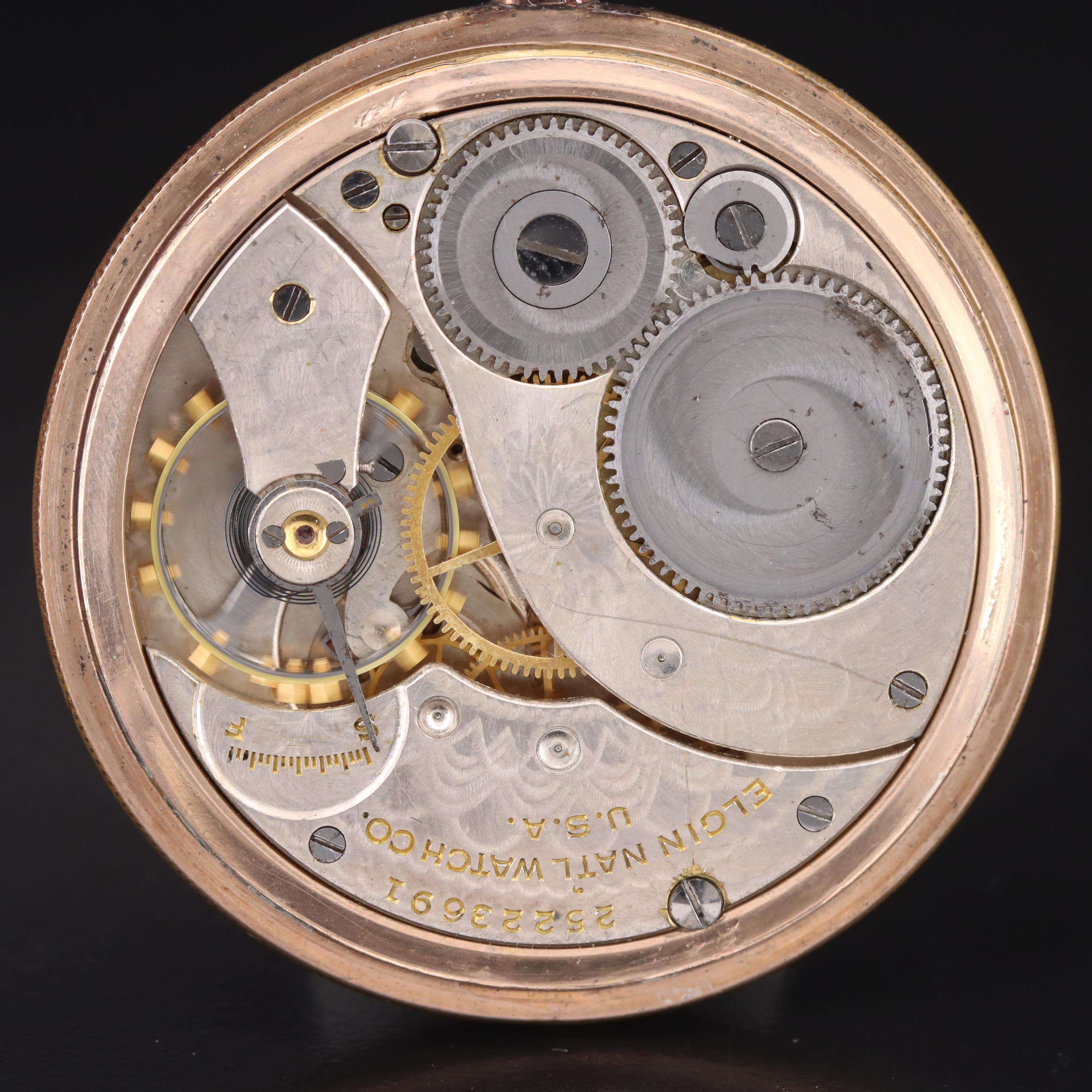 1923 Elgin Open Face Pocket Watch
