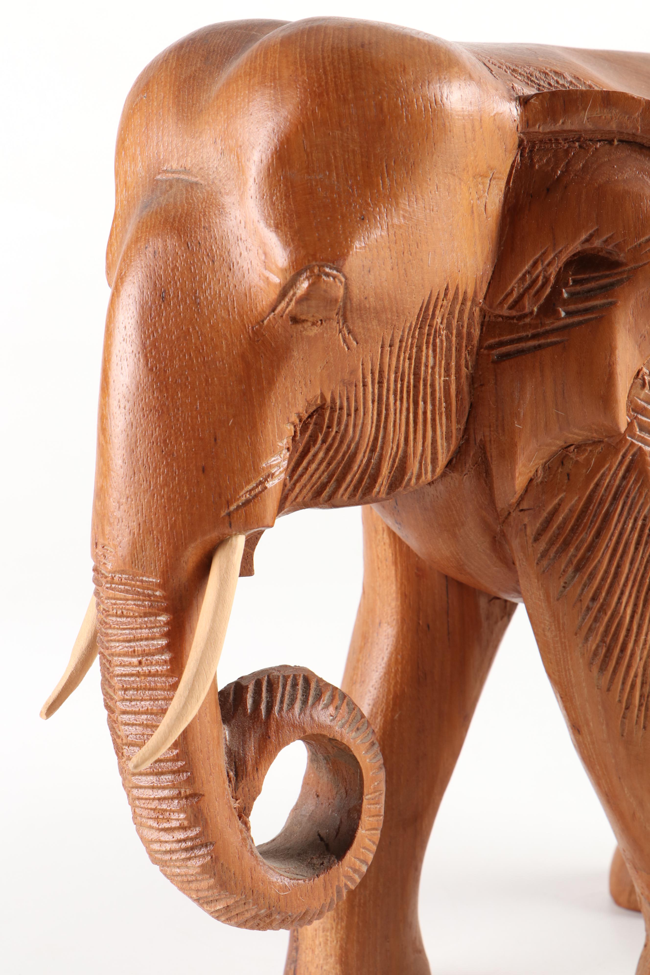 Carved Wood Elephant