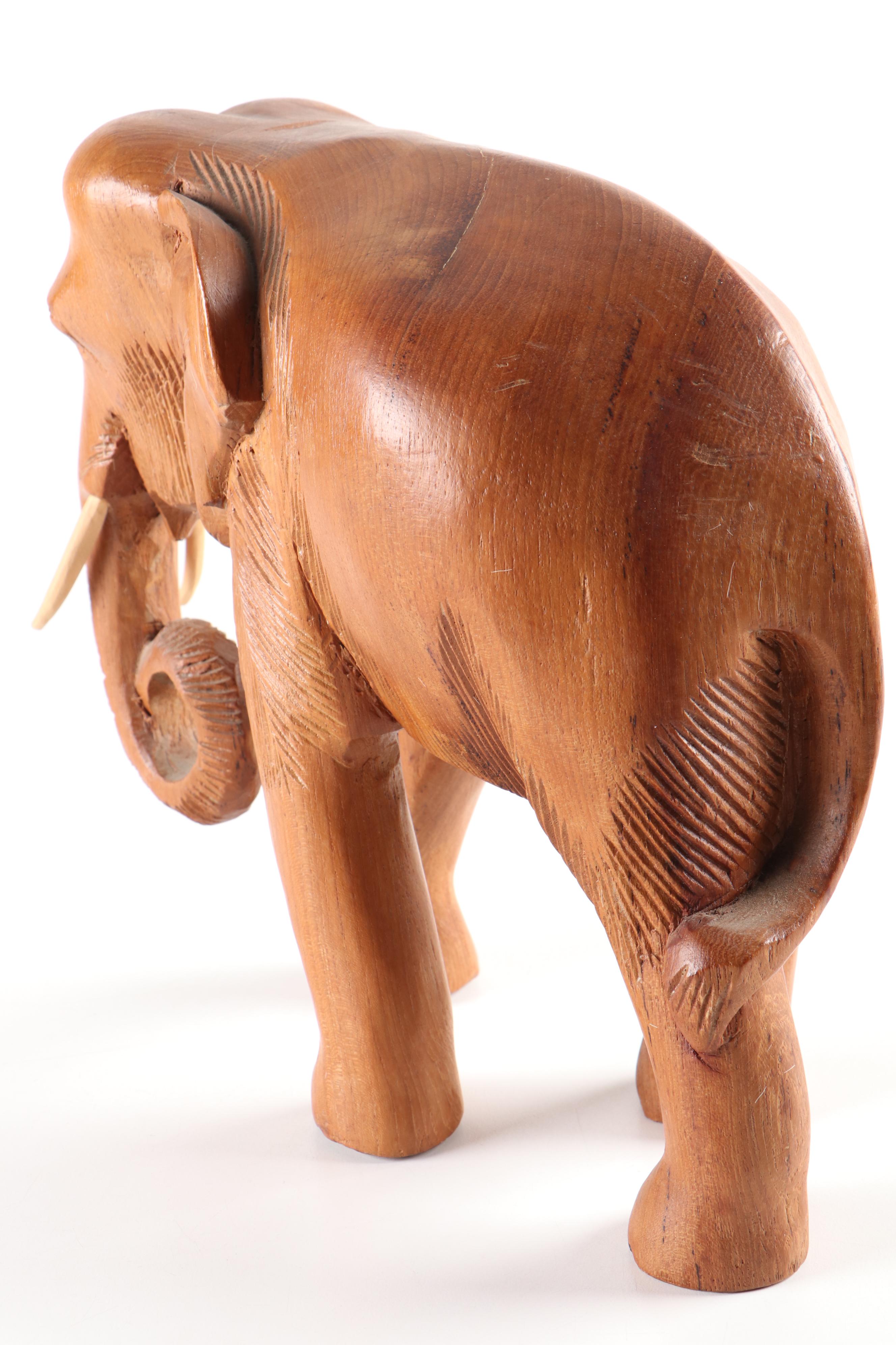 Carved Wood Elephant