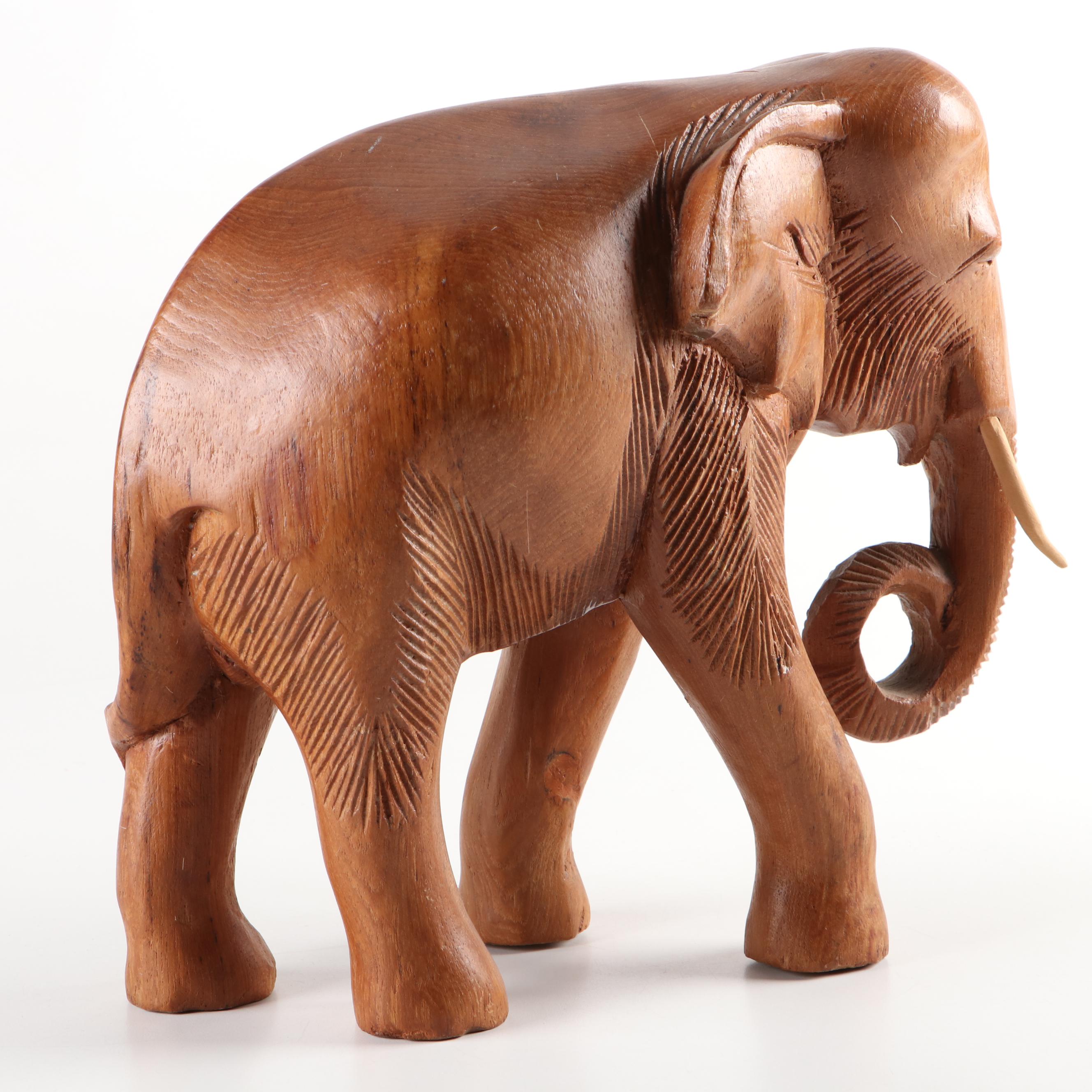 Carved Wood Elephant