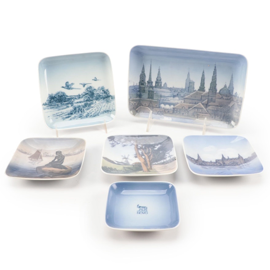 Bing & Grøndahl and Royal Copenhagen Landscape and More Porcelain Dishes