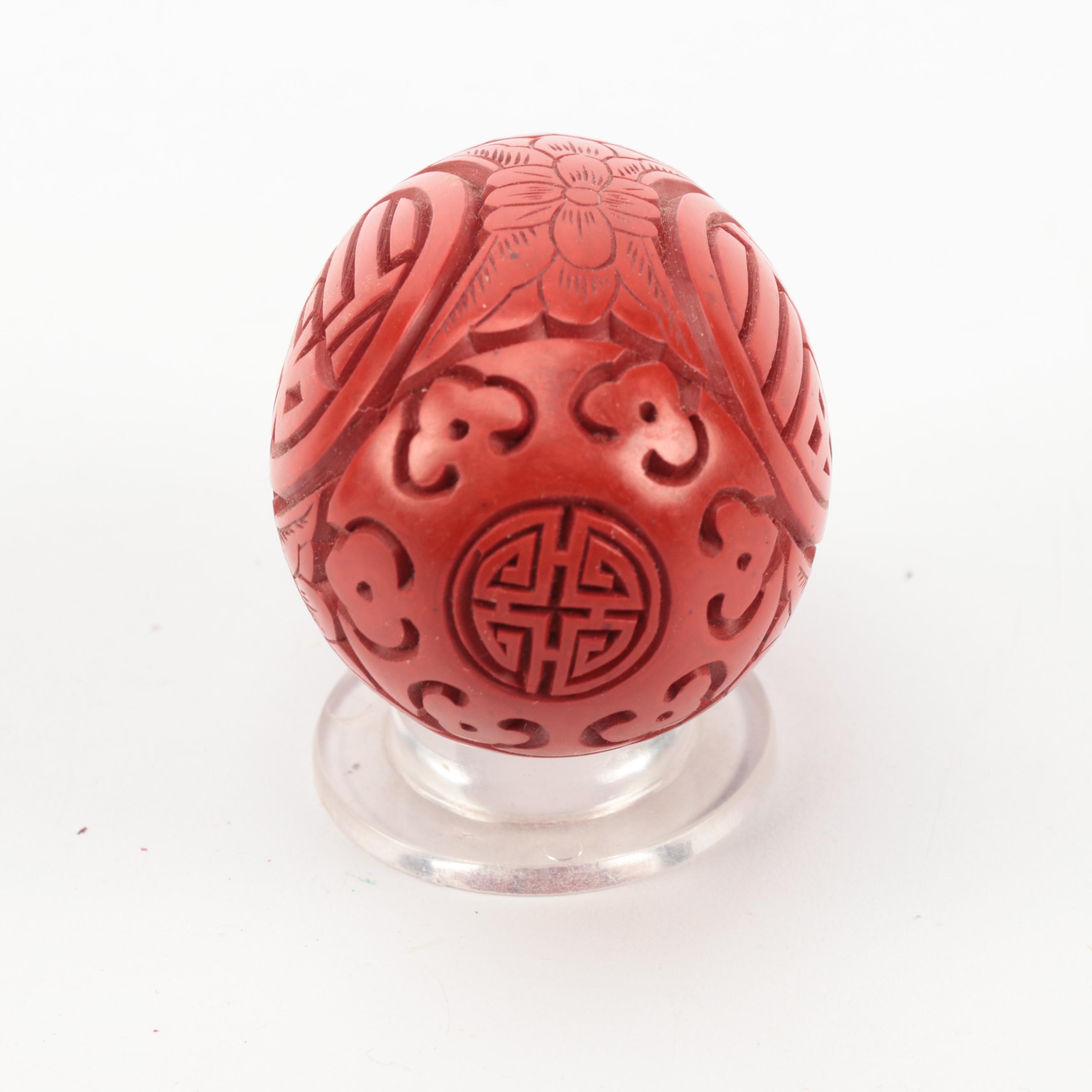 Chinese Carved Cinnabar Lacquer and Resin Snuff Bottles, Vases and More