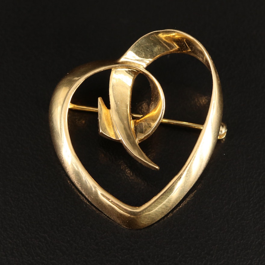 Paloma Picasso for Tiffany & Co. 18K Heart Brooch