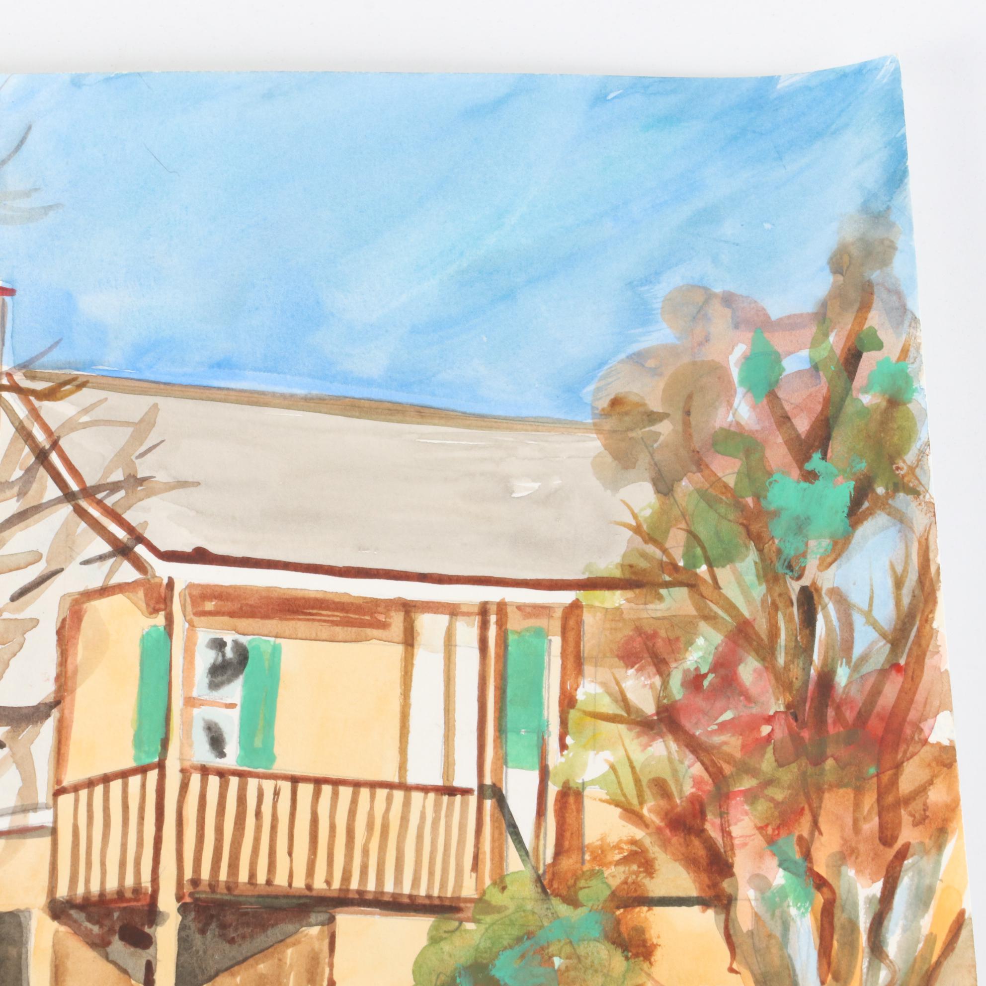 Kathleen Zimbicki Street View Watercolor Painting, 2021