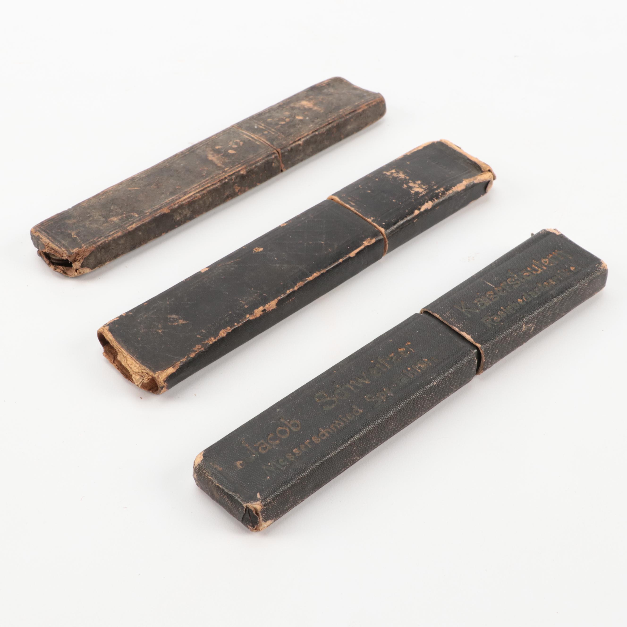 Ashville Hardware with Other Horn and Celluloid Handled Straight Shaving Razors