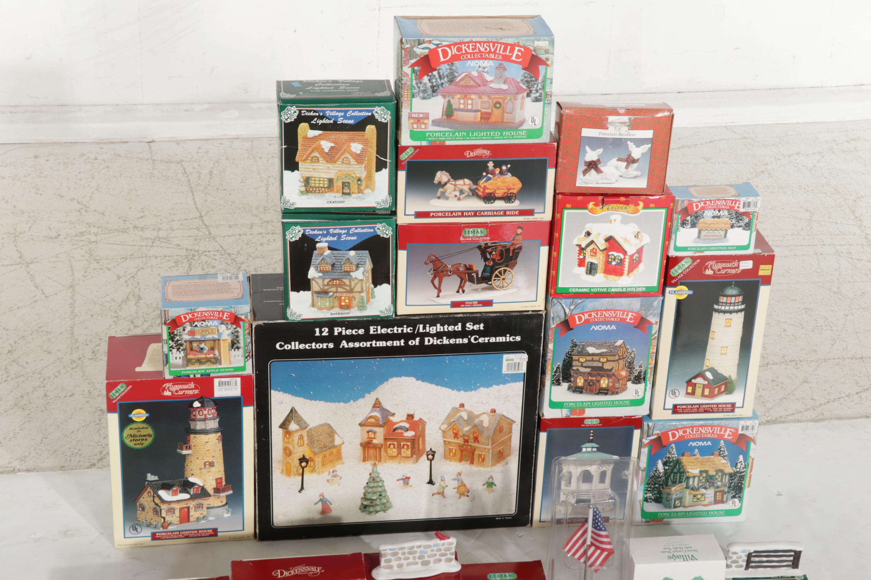 Lemax and Noma "Dickensville" Electric Christmas Village and