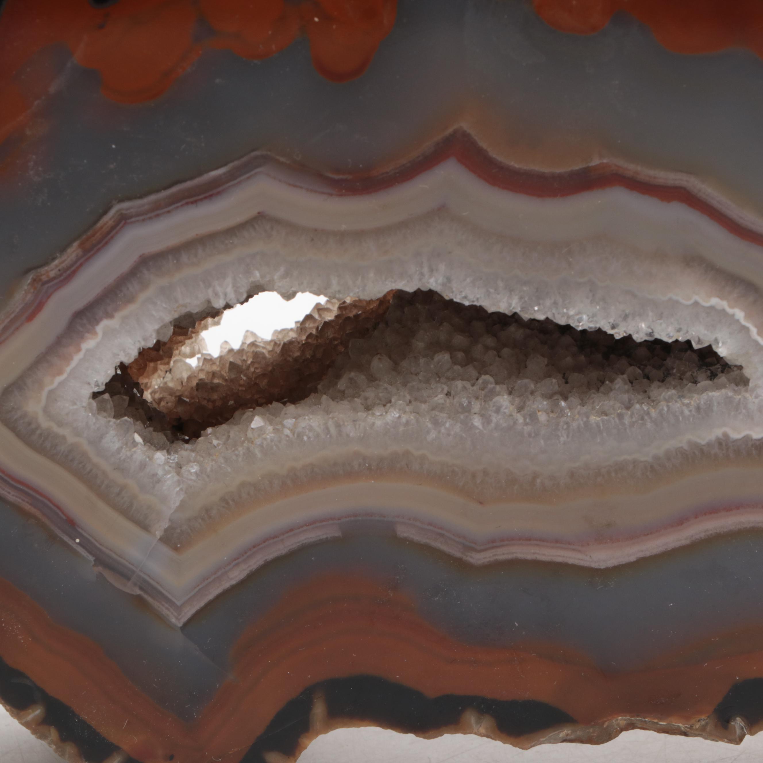 Brazilian and Other Polished Banded Agate Geode Specimens