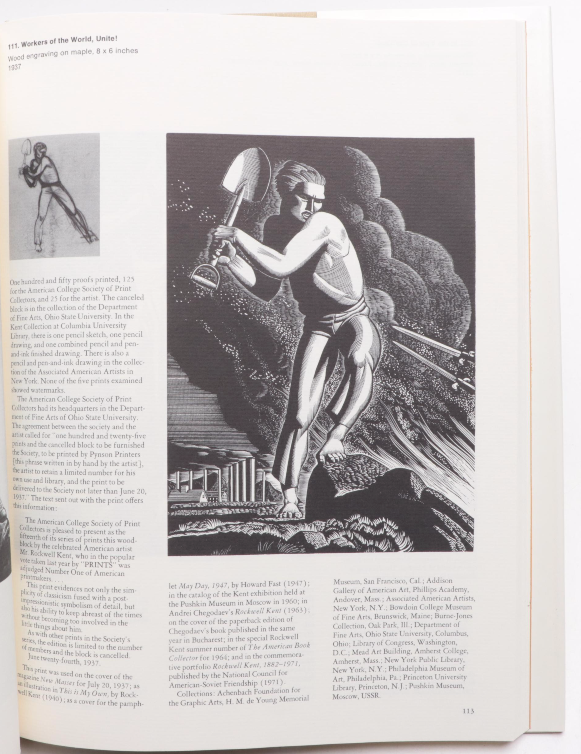 Rockwell Kent Christmas Cards with Signed "The Prints of Rockwell Kent"