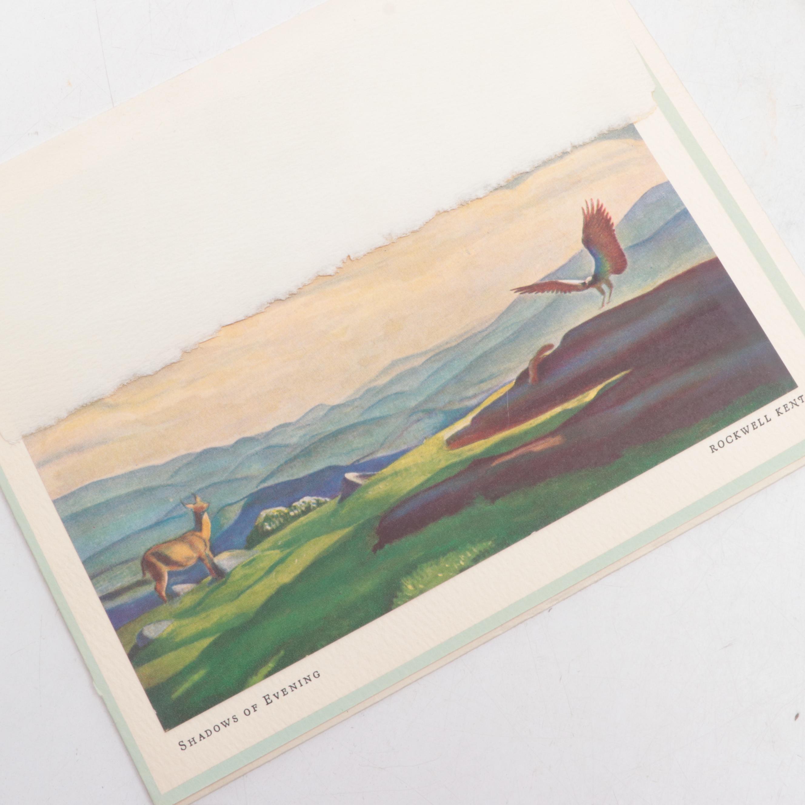 Rockwell Kent Christmas Cards with Signed "The Prints of Rockwell Kent"
