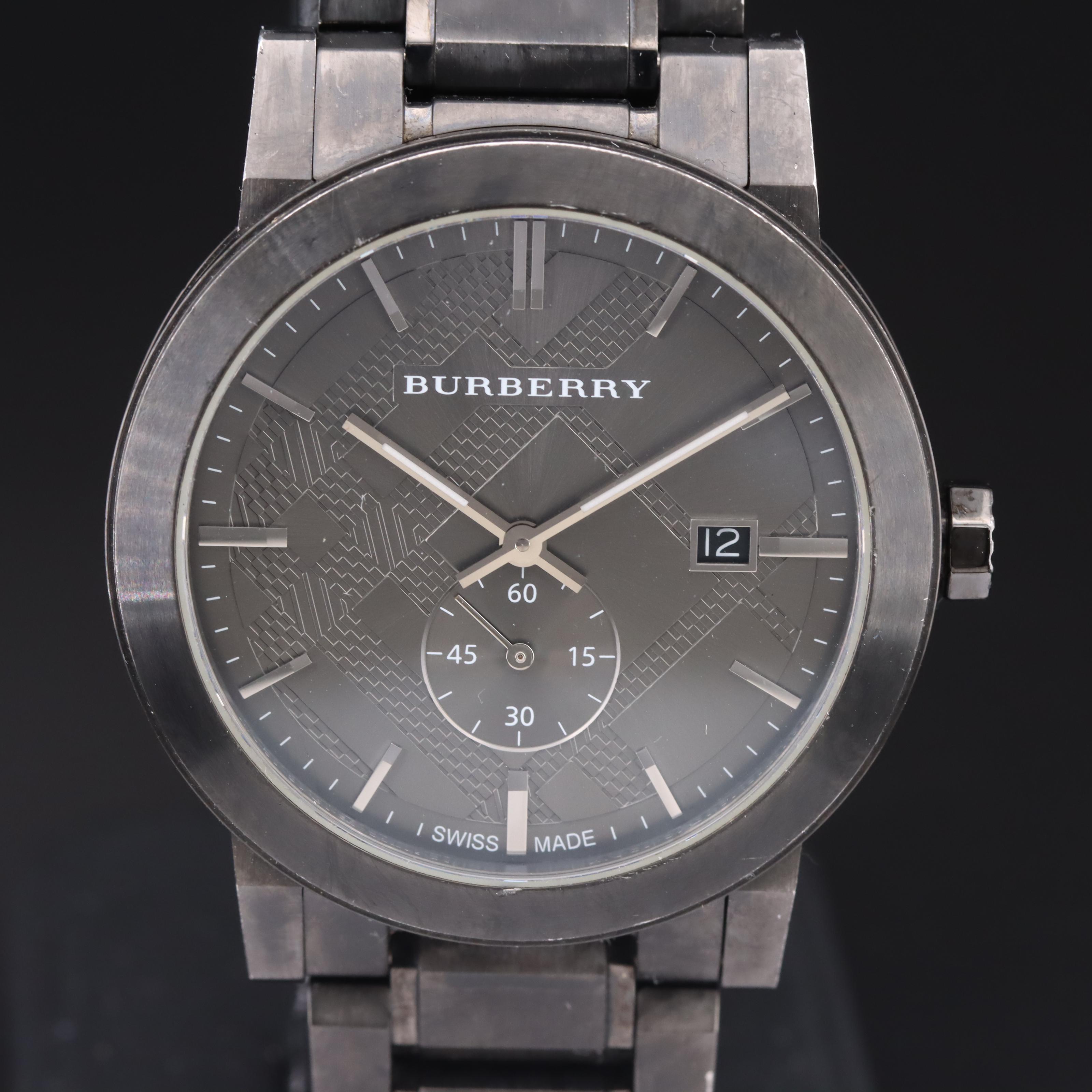 Burberry Dark Gray Stainless Steel Watch