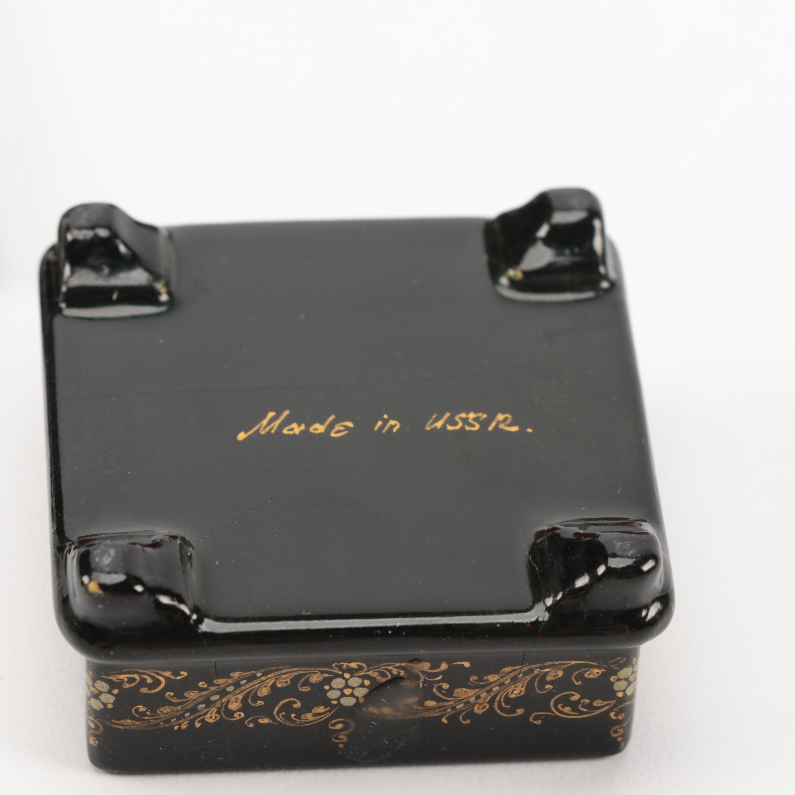 Palekh with Other Russian Hand-Painted Fairy Tale Trinket Boxes