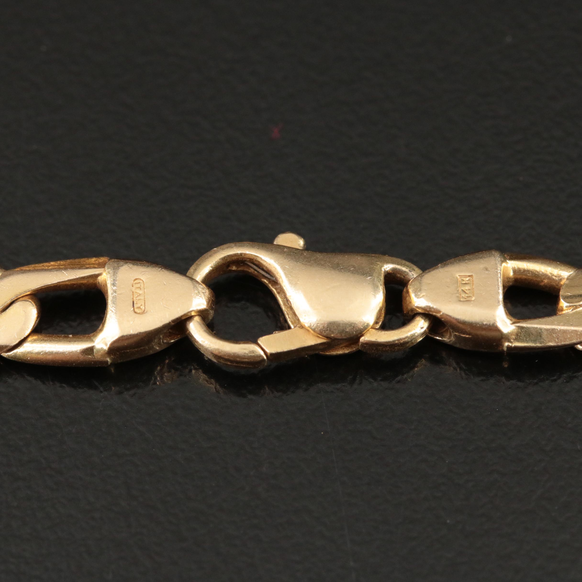 Italian 14K Fancy Curb Chain Necklace