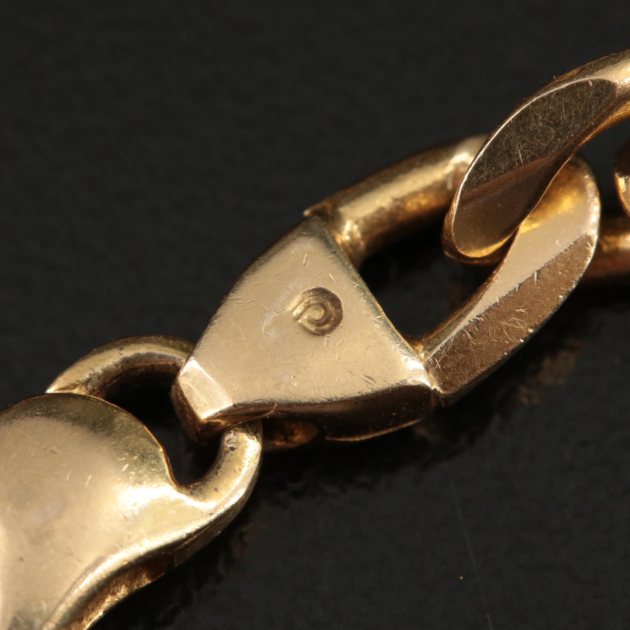 Italian 14K Fancy Curb Chain Necklace