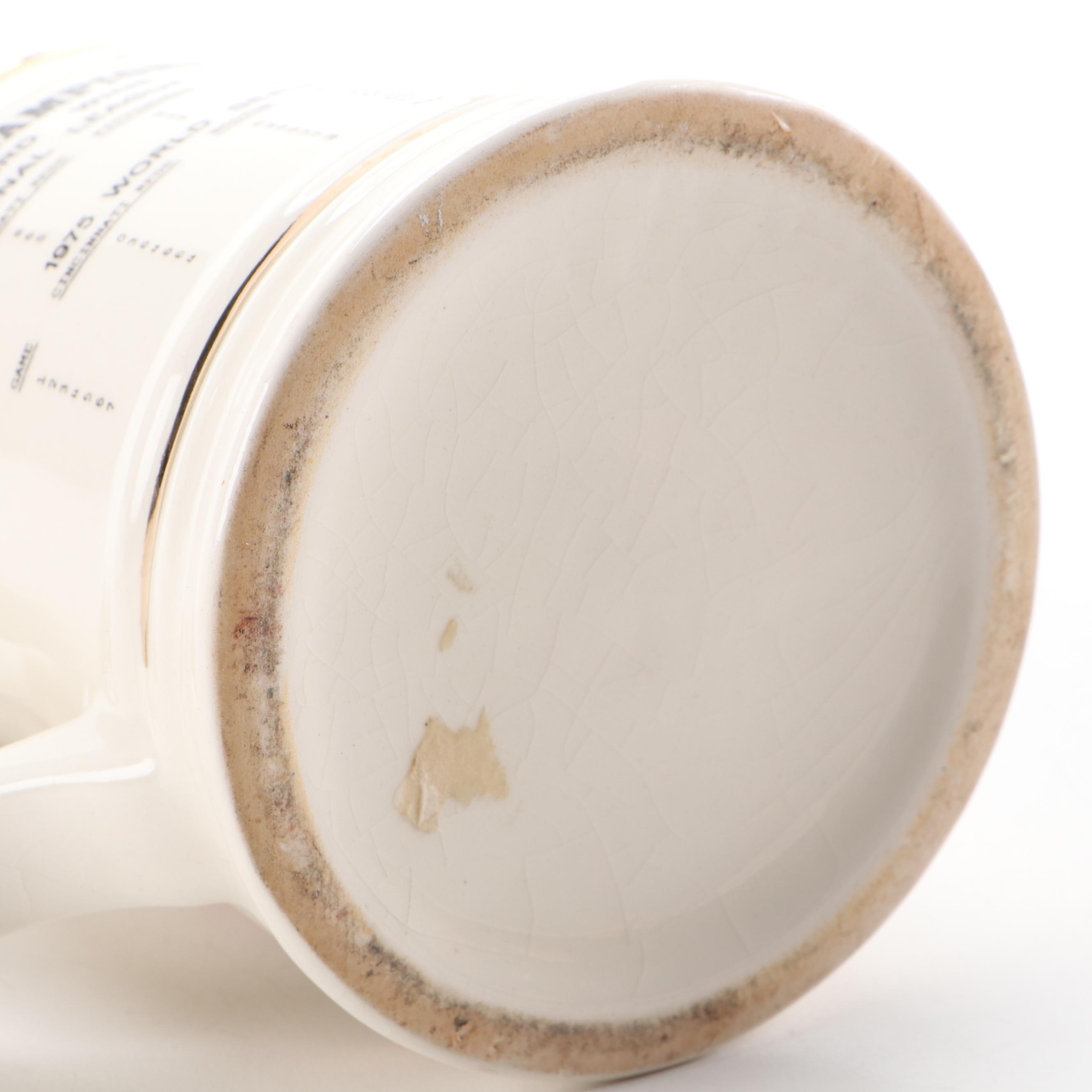 Pete Rose Bobblehead with 1975 Cincinnati Reds World Champions Stein and More