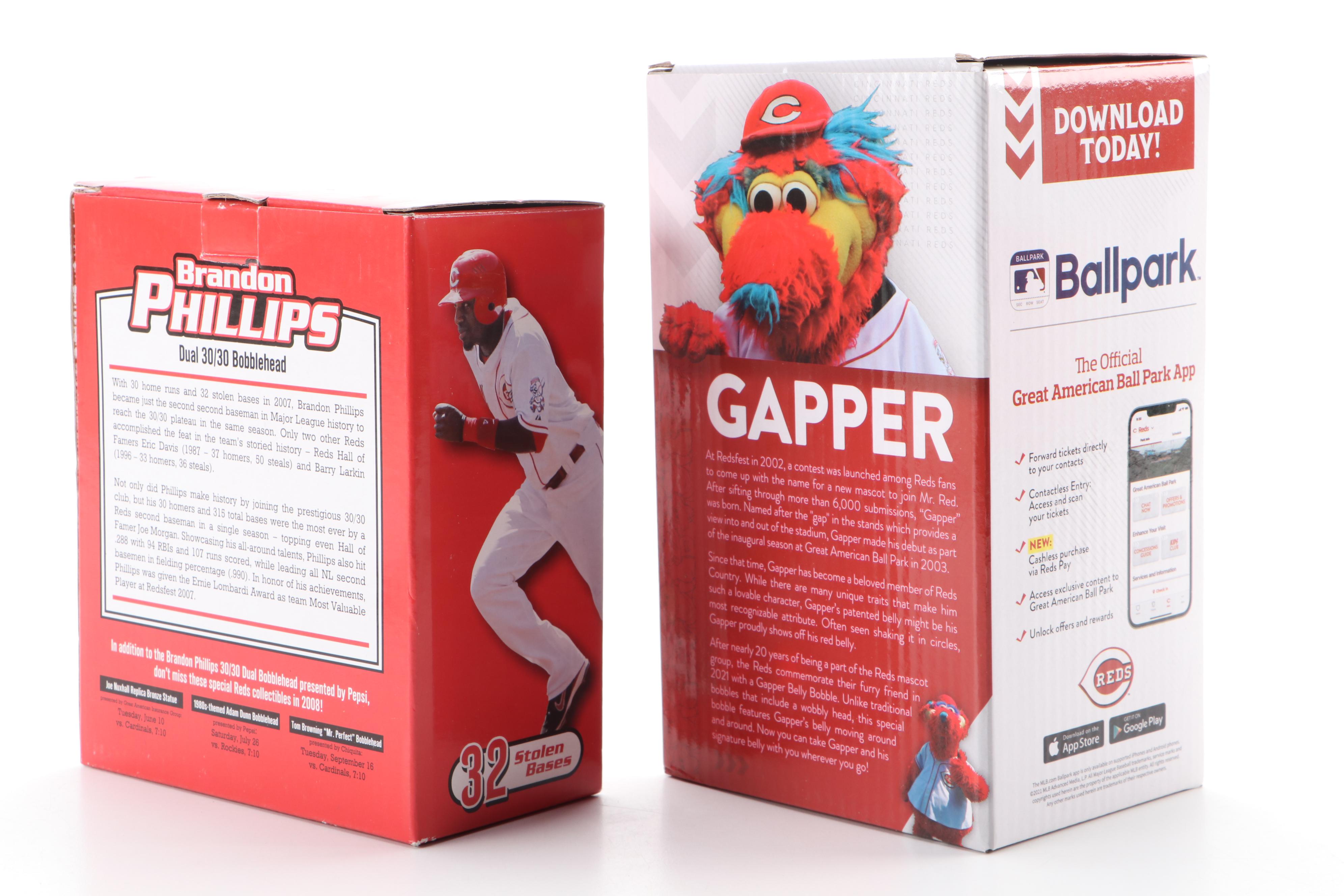 Pete Rose Bobblehead with 1975 Cincinnati Reds World Champions Stein and More