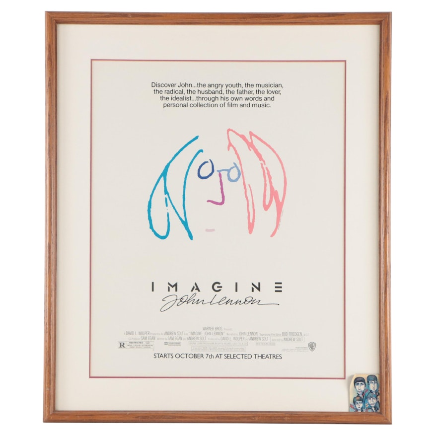 "Imagine: John Lennon" Offset Lithograph Movie Poster, 1988