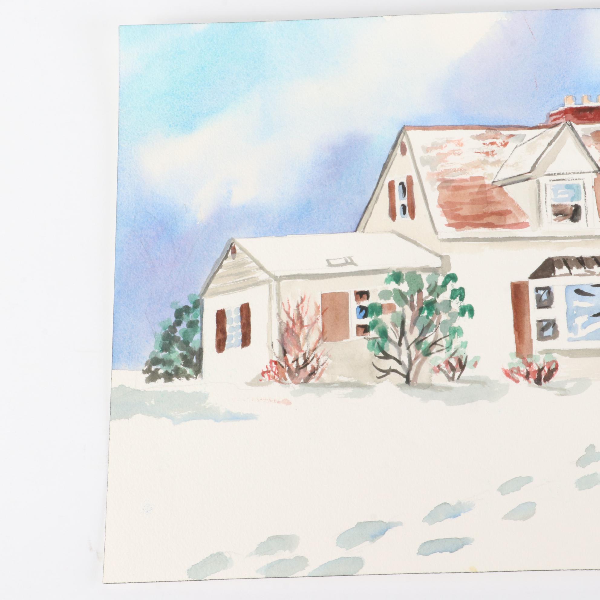 Kathleen Zimbicki Street View Watercolor Painting, 2022