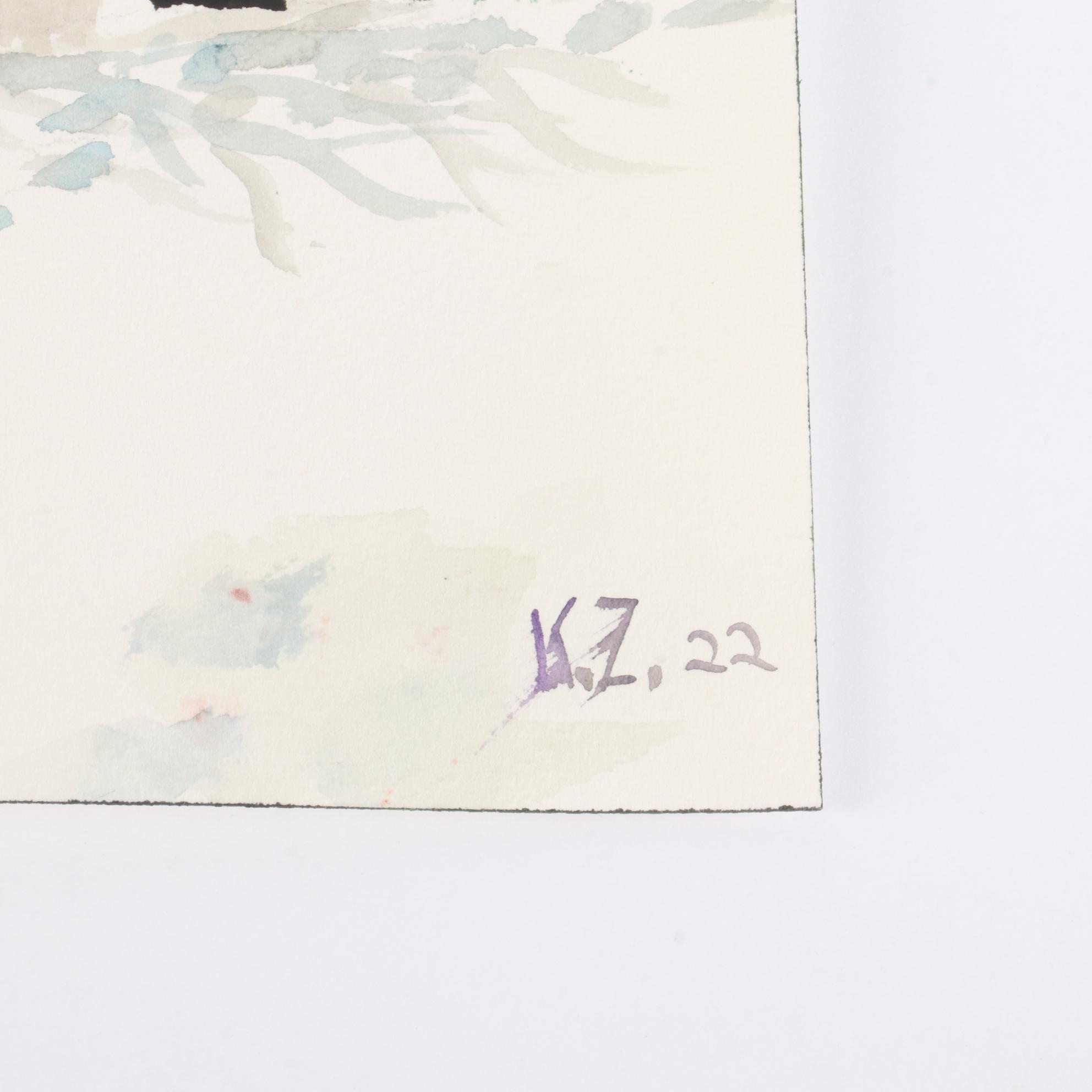 Kathleen Zimbicki Street View Watercolor Painting, 2022