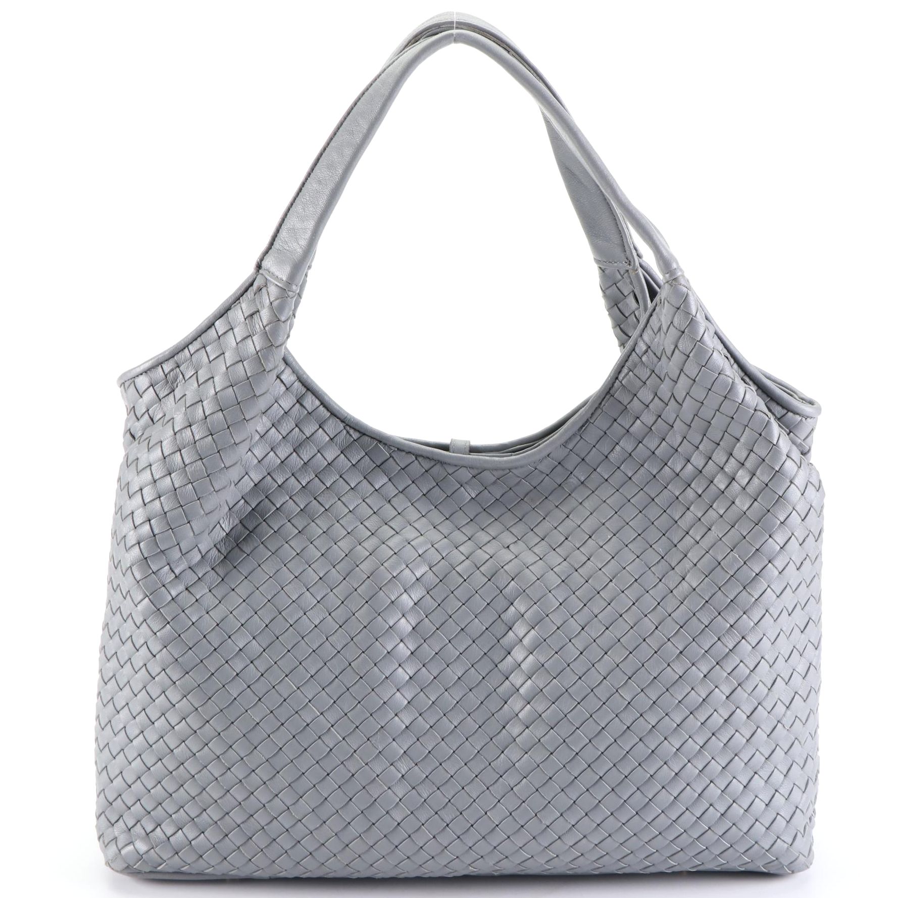 Lalo Handbags Shoulder Bag in Woven Leather with Tassel