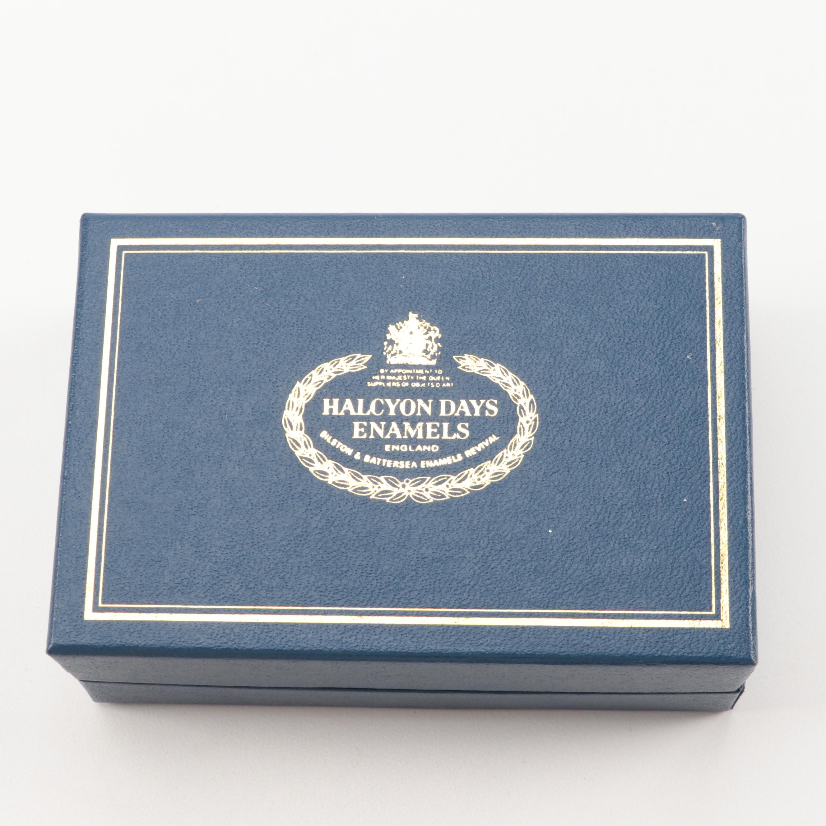 Staffordshire Enamels and Halcyon Days Enamel Trinket Boxes