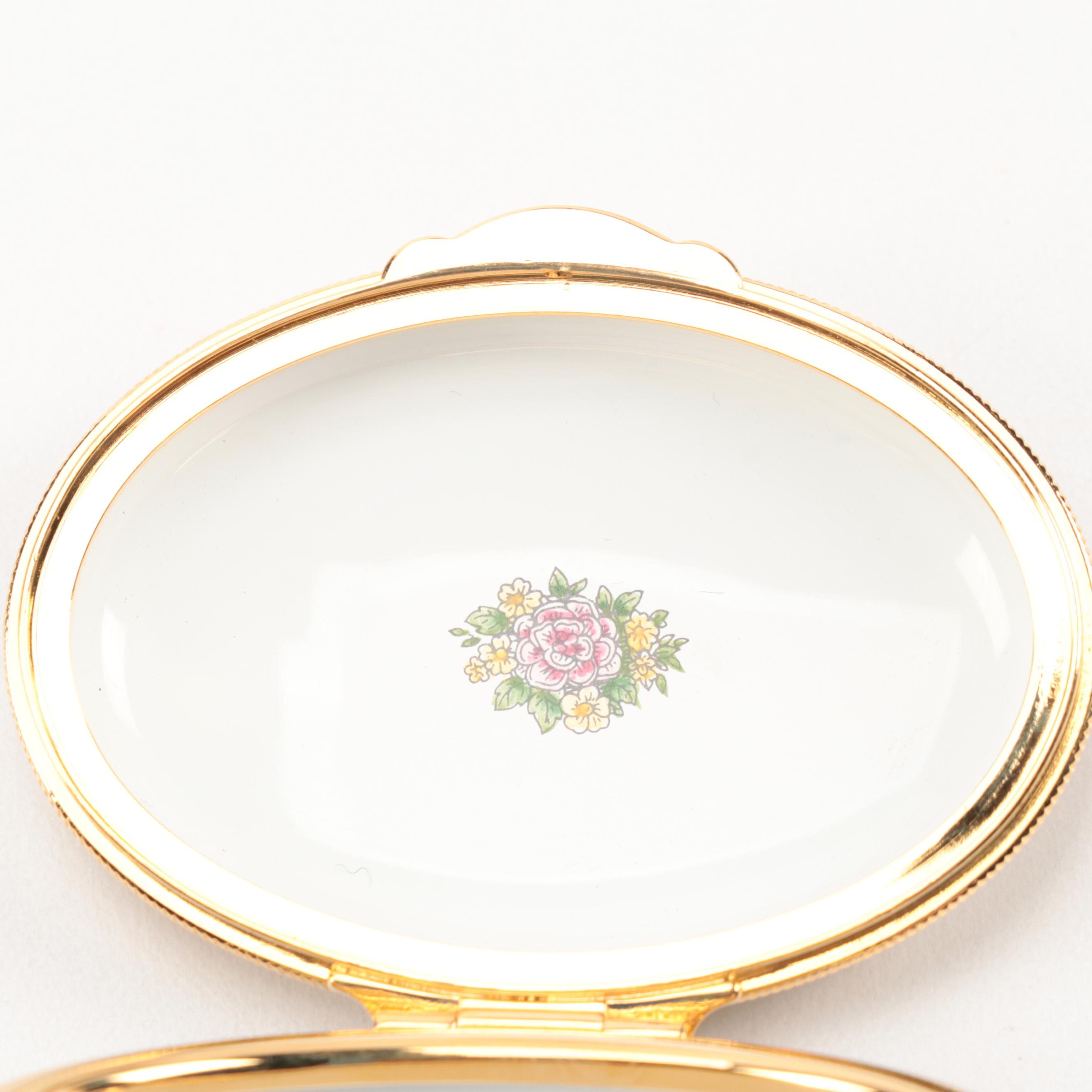 Staffordshire Enamels and Halcyon Days Enamel Trinket Boxes