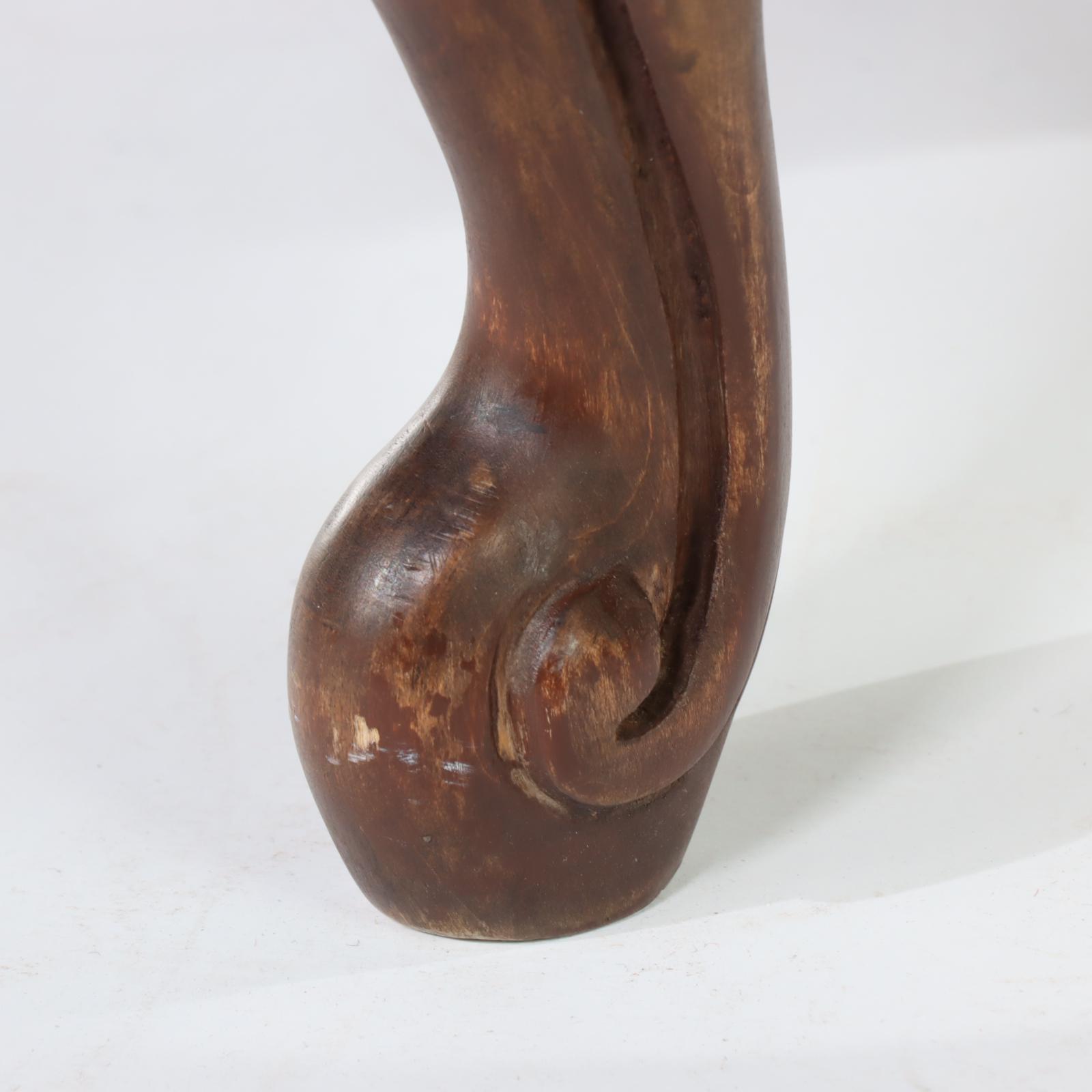 Two Queen Anne Style Needlepoint Footstools, 20th Century