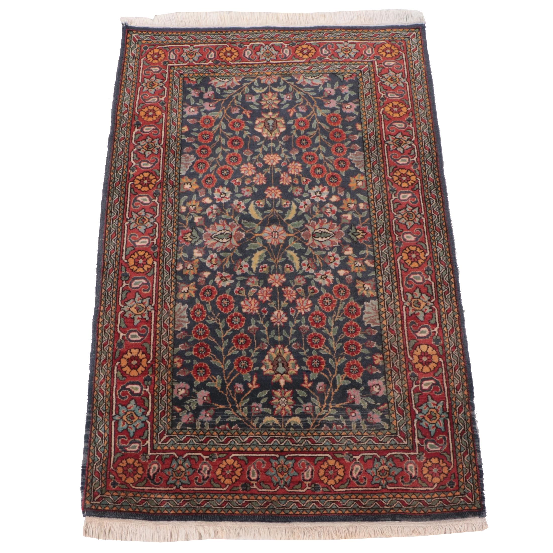 2'6 x 4'2 Hand-Knotted Persian Kerman Accent Rug