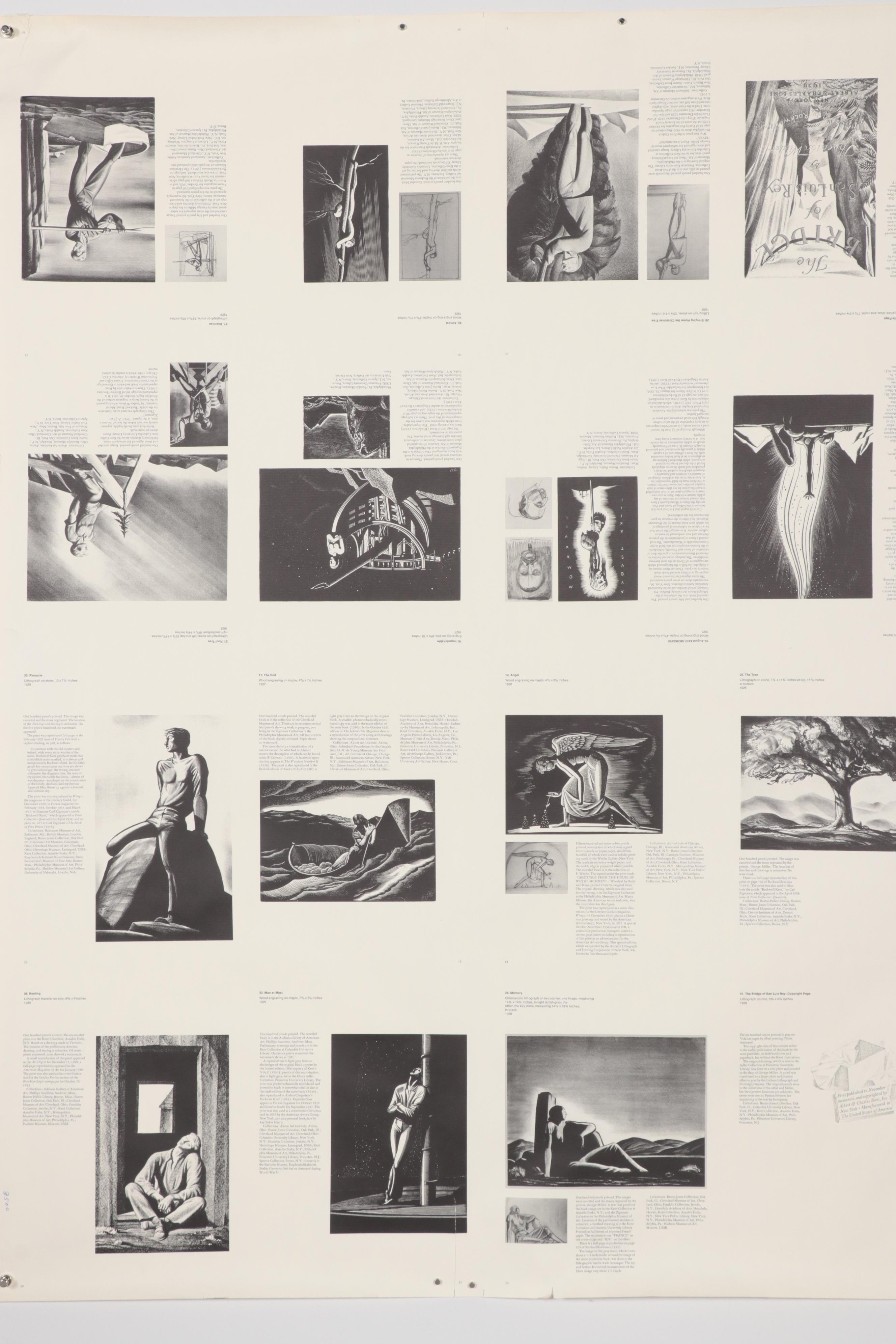 Printer's Proof Sheet for "The Prints of Rockwell Kent: A Catalogue Raisonné"