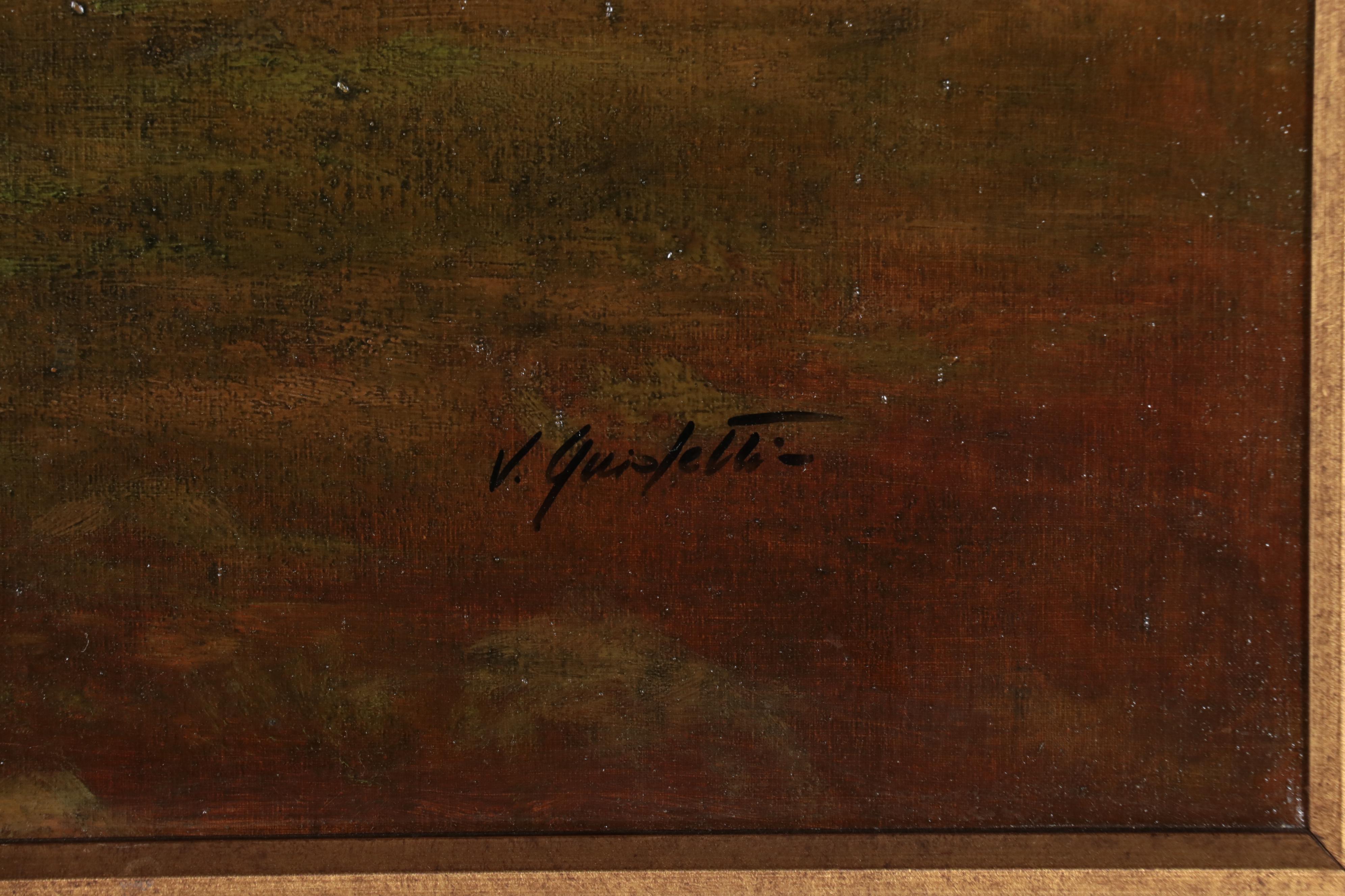 Oil Painting of Sweeping Pastoral Landscape