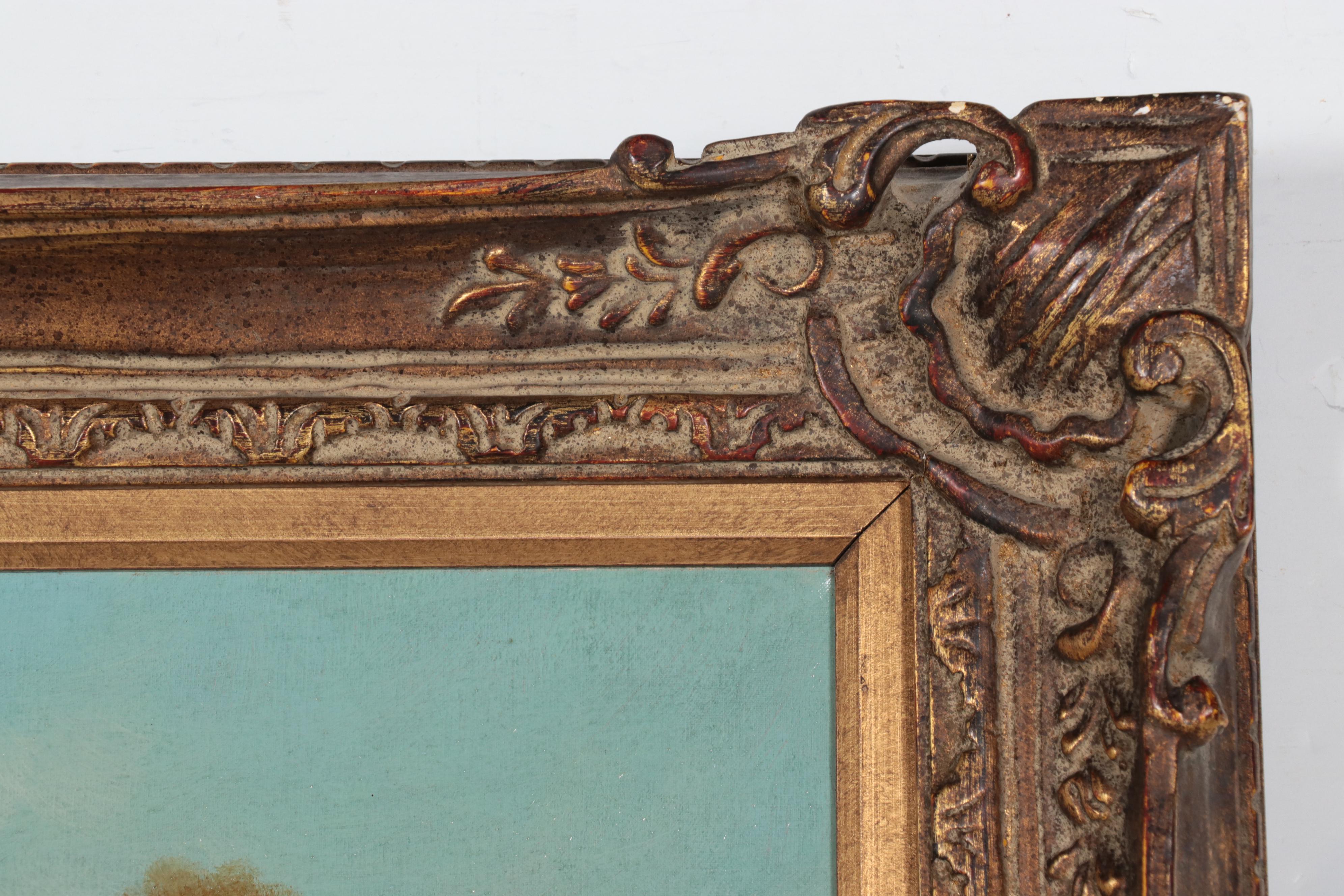 Oil Painting of Sweeping Pastoral Landscape