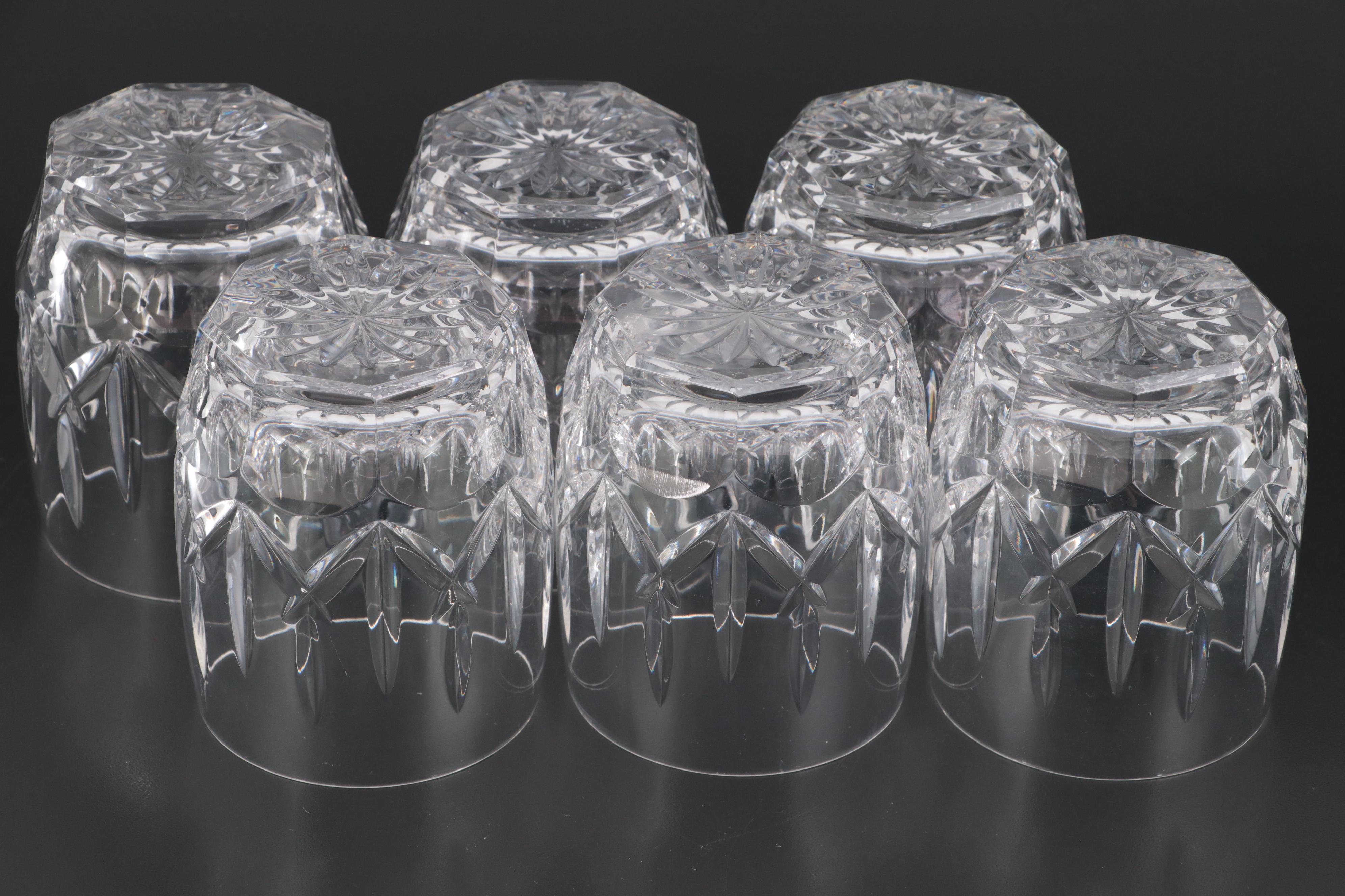 Waterford Crystal "Lismore" and "Westhampton" Double Old Fashioned Glasses