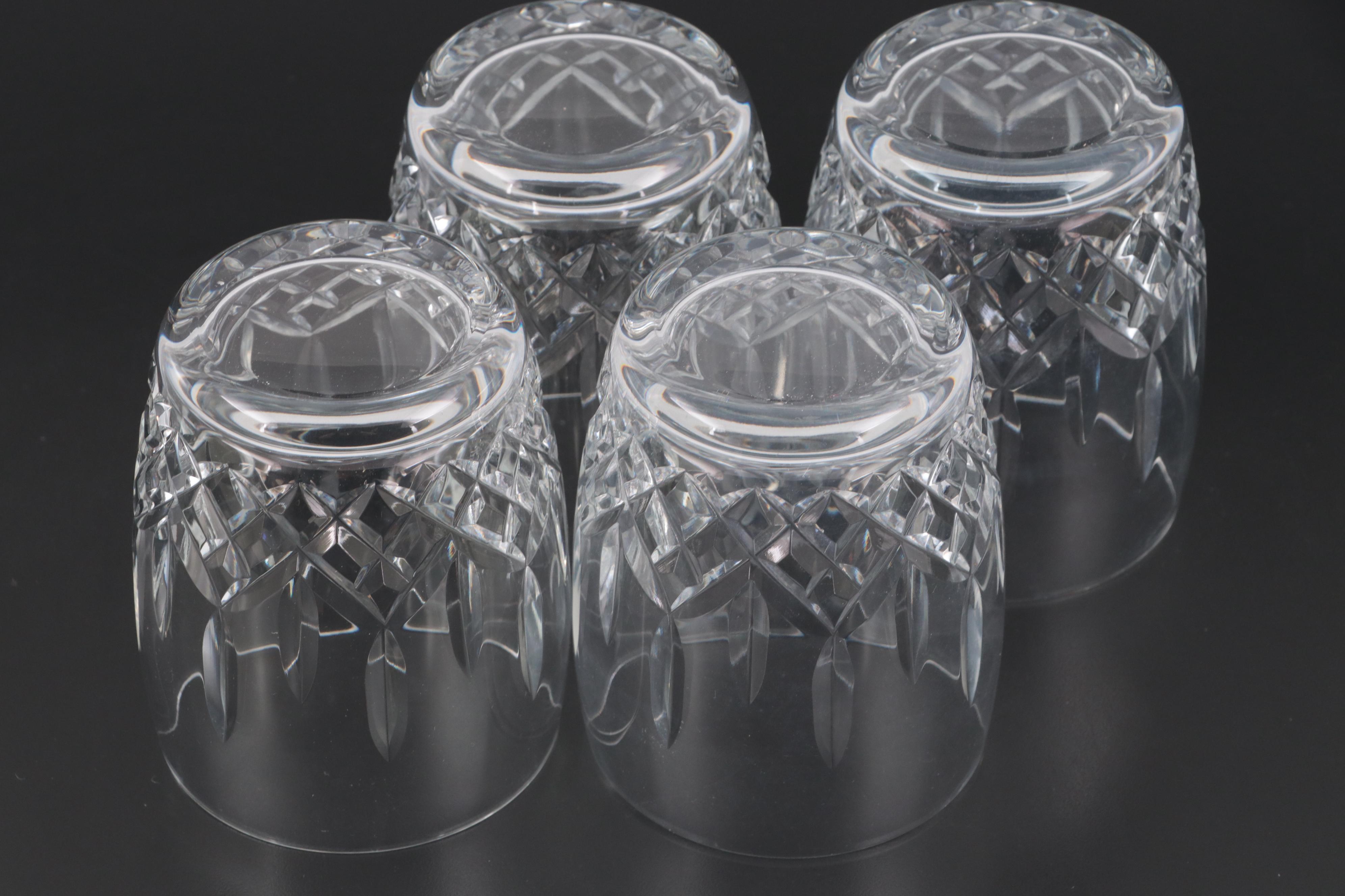 Waterford Crystal "Lismore" and "Westhampton" Double Old Fashioned Glasses