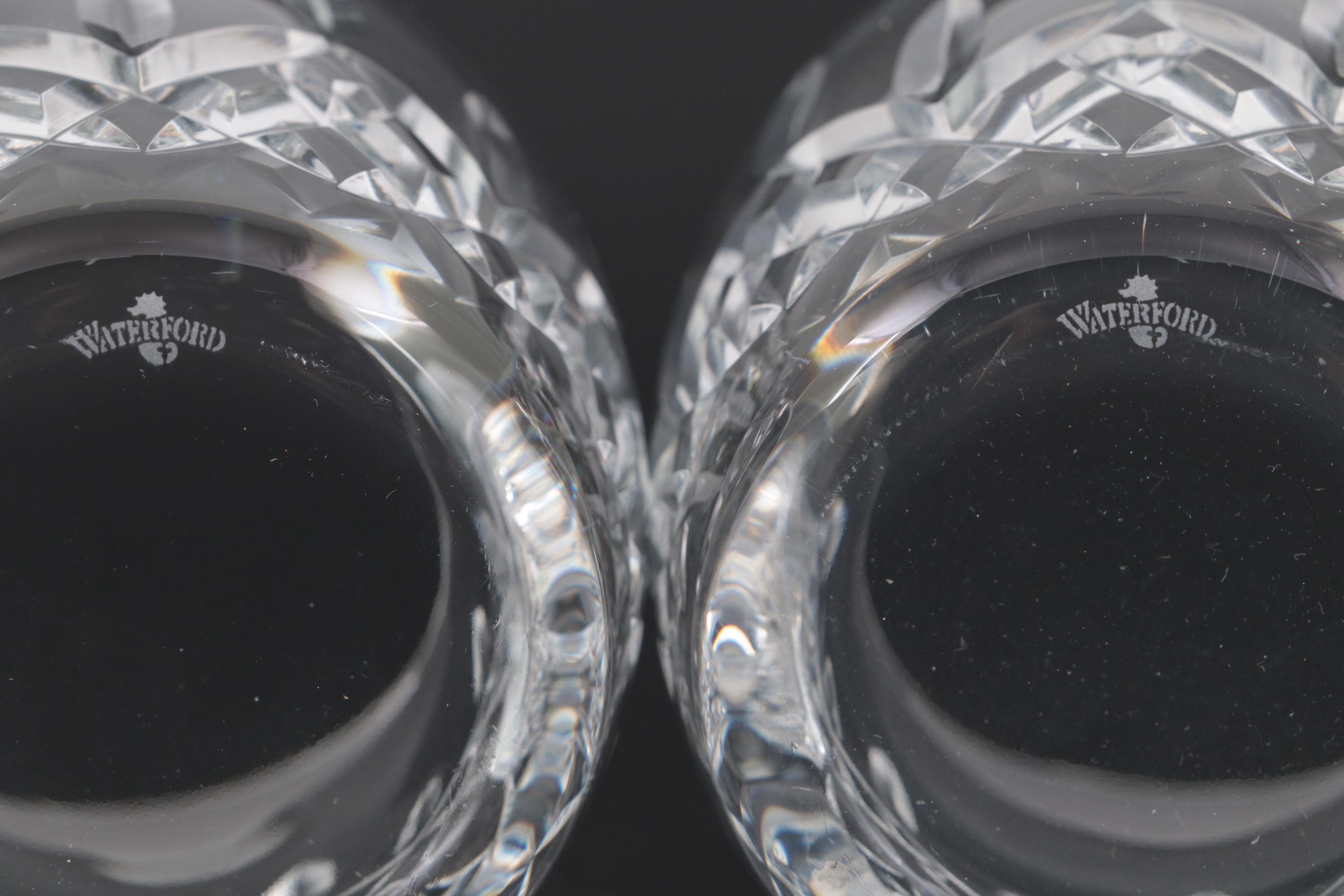 Waterford Crystal "Lismore" and "Westhampton" Double Old Fashioned Glasses