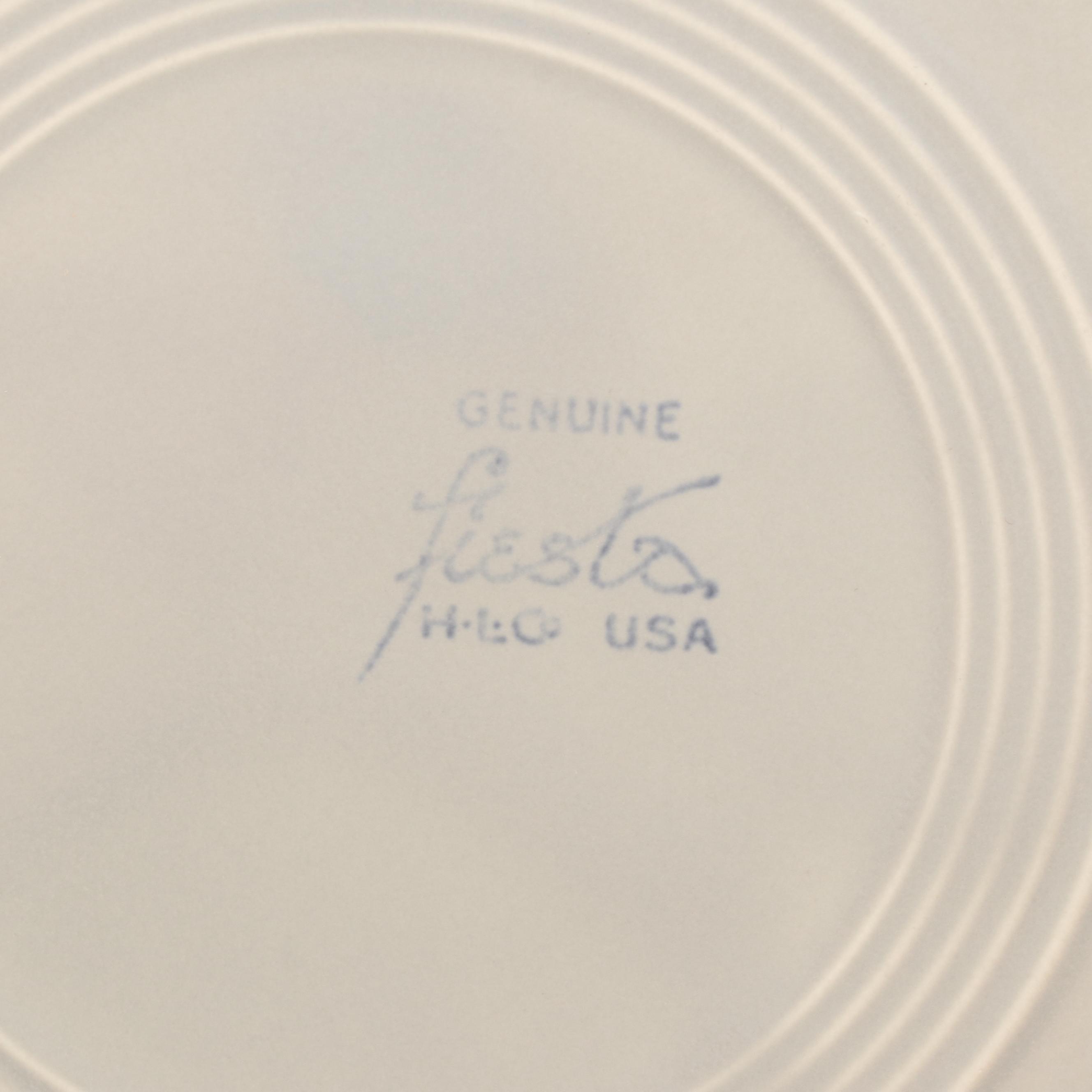 Homer Laughlin "Fiesta" Ceramic Serveware and Dinnerware, Mid to Late 20th C.