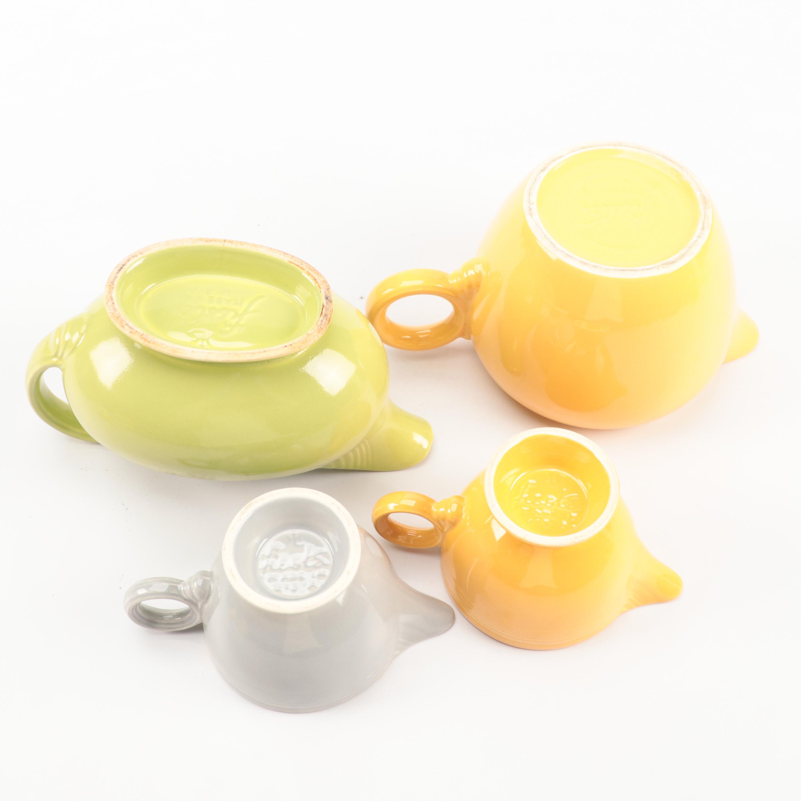 Homer Laughlin "Fiesta" Ceramic Serveware and Dinnerware, Mid to Late 20th C.