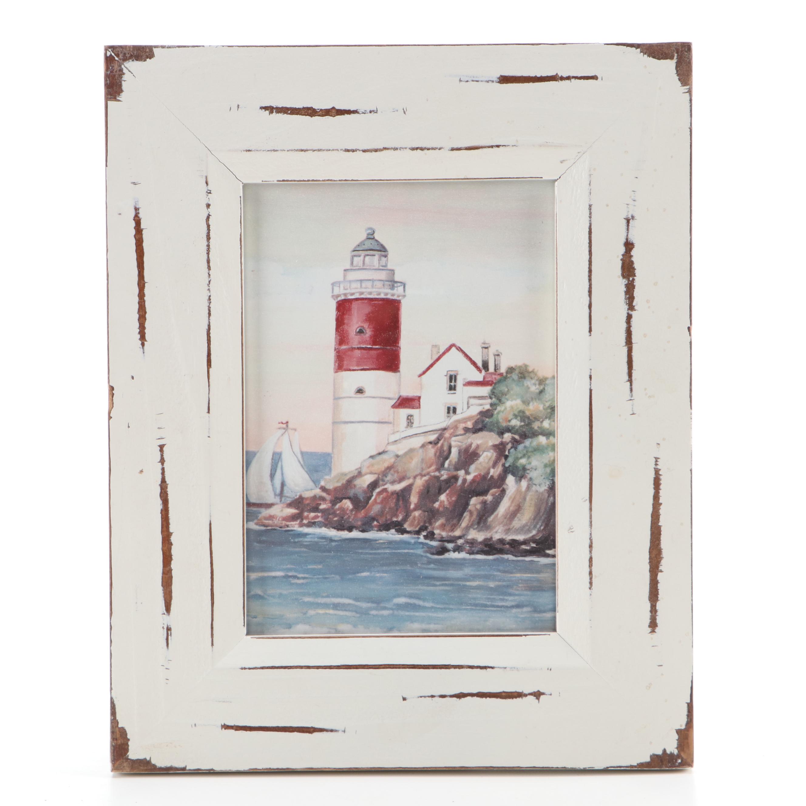 "Titanic: An Illustrated History" by Ballard with Framed Nautical Decor