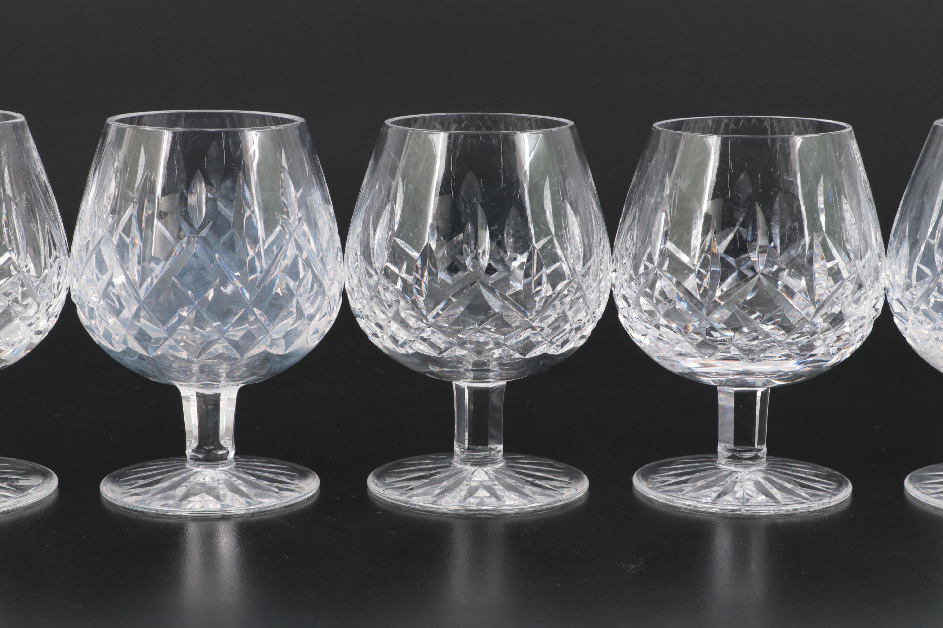 Waterford Crystal "Lismore" Brandy Snifters, Mid/Late 20th Century