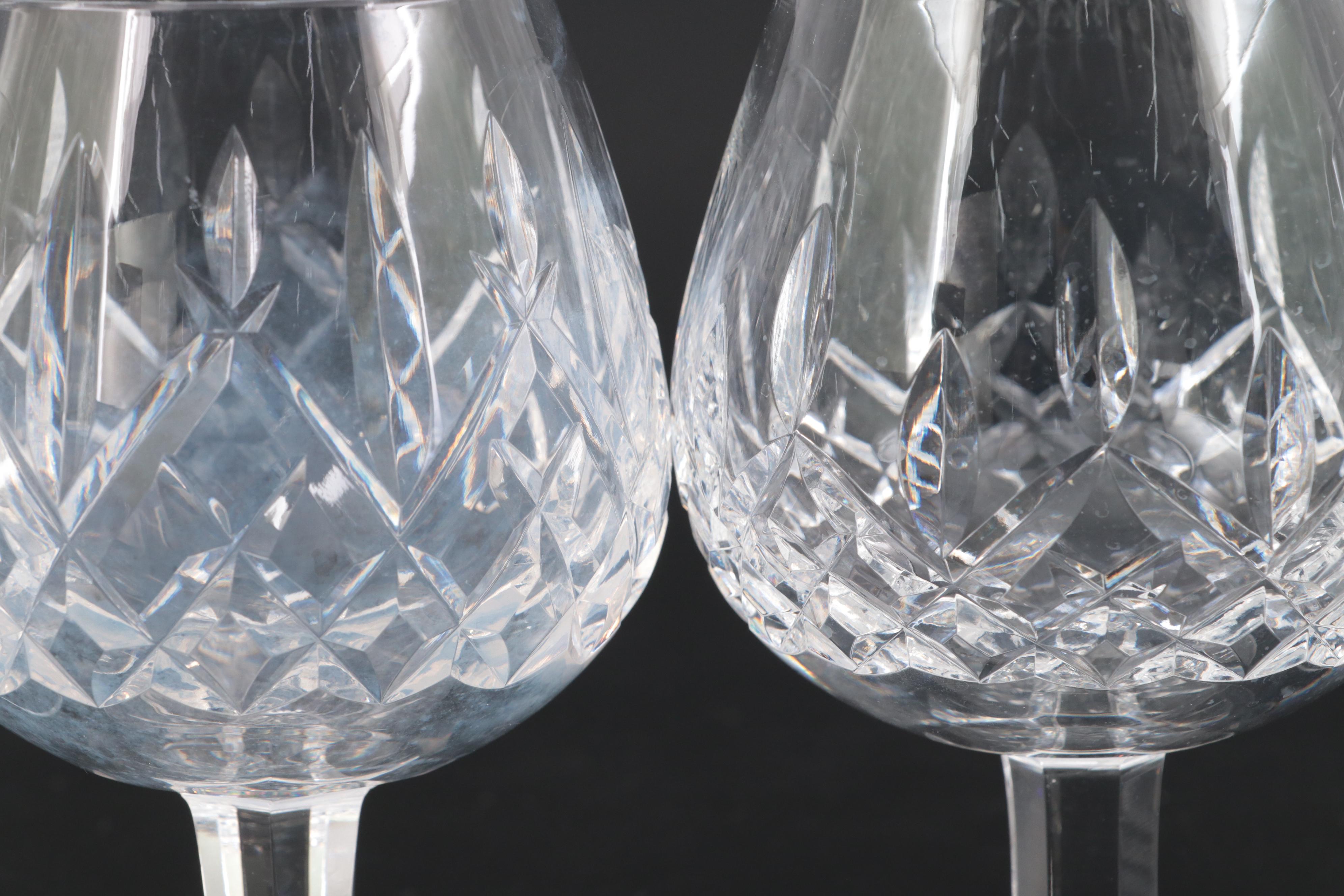Waterford Crystal "Lismore" Brandy Snifters, Mid/Late 20th Century