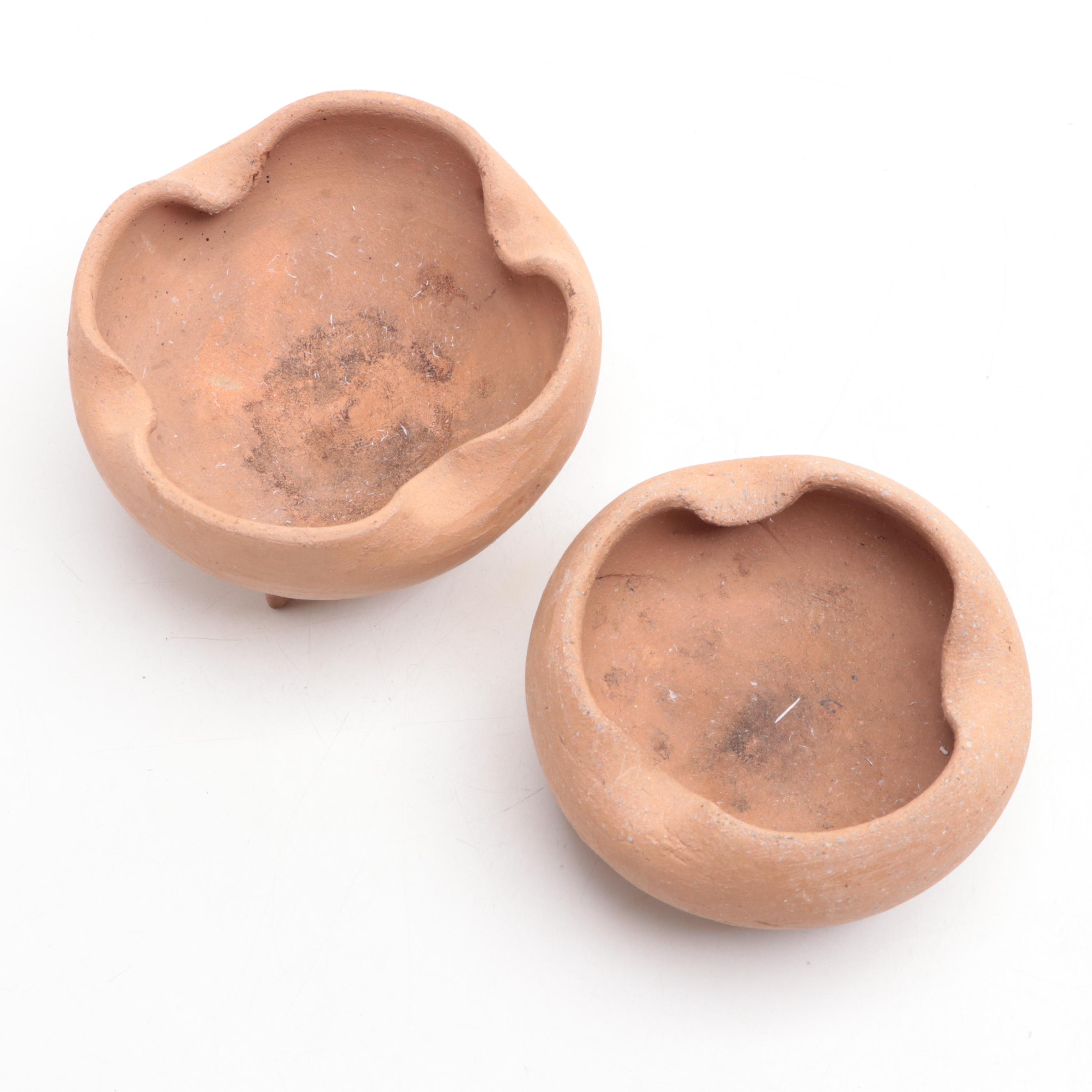 Pre-Columbian Style Chupicuaro Figures with Merida Footed Bowls