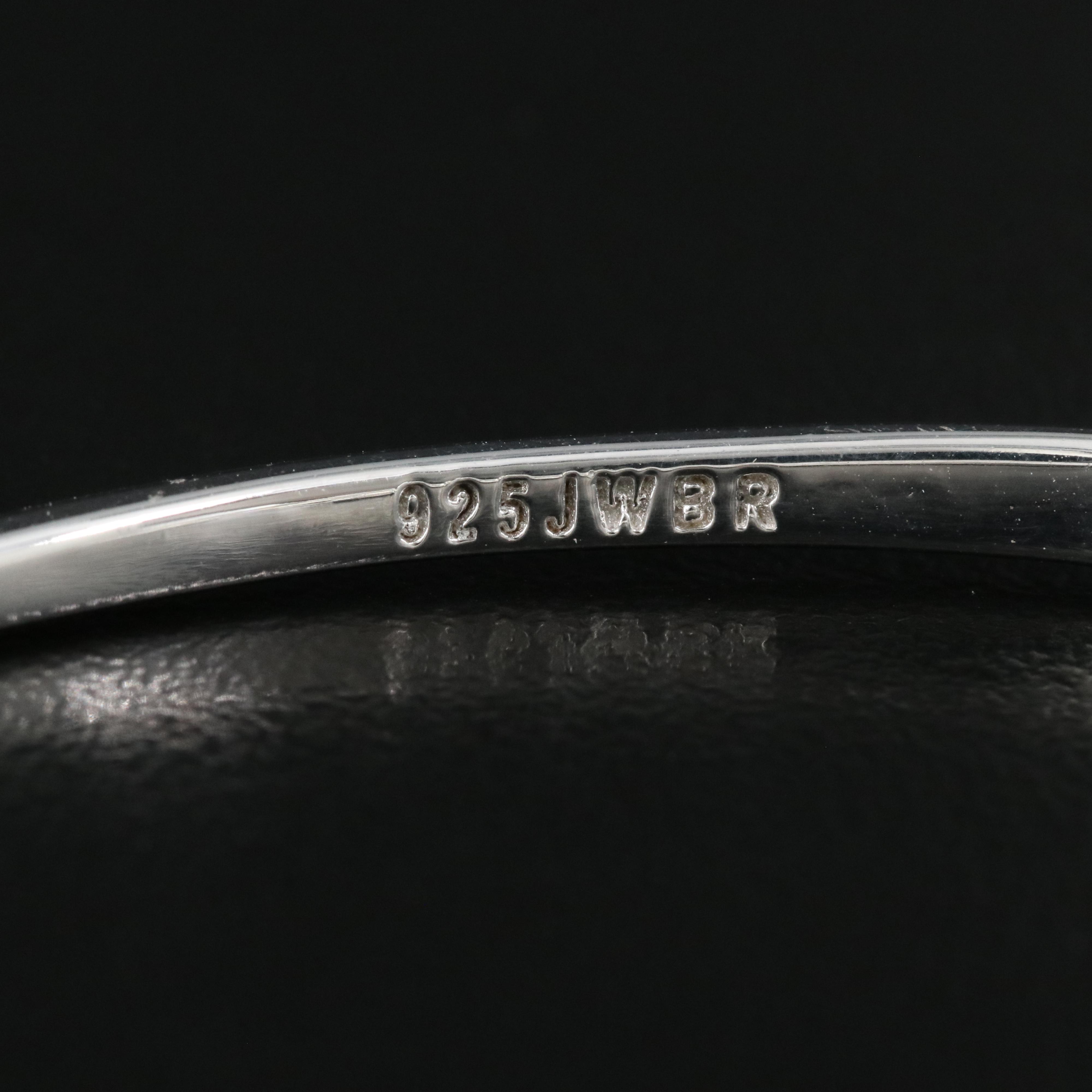 Sterling Diamond Crossover Hinged Bangle