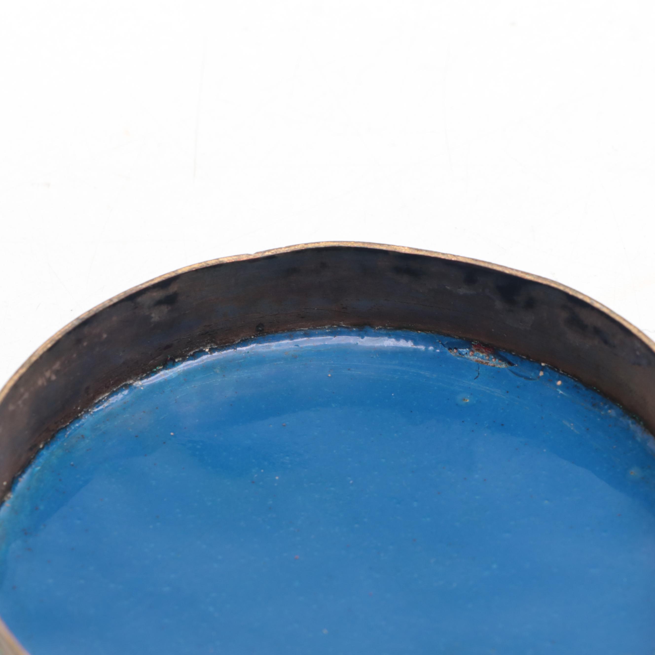 Chinese Cloisonné Hinged Lidded Trinket Box and Casket, Late 20th Century