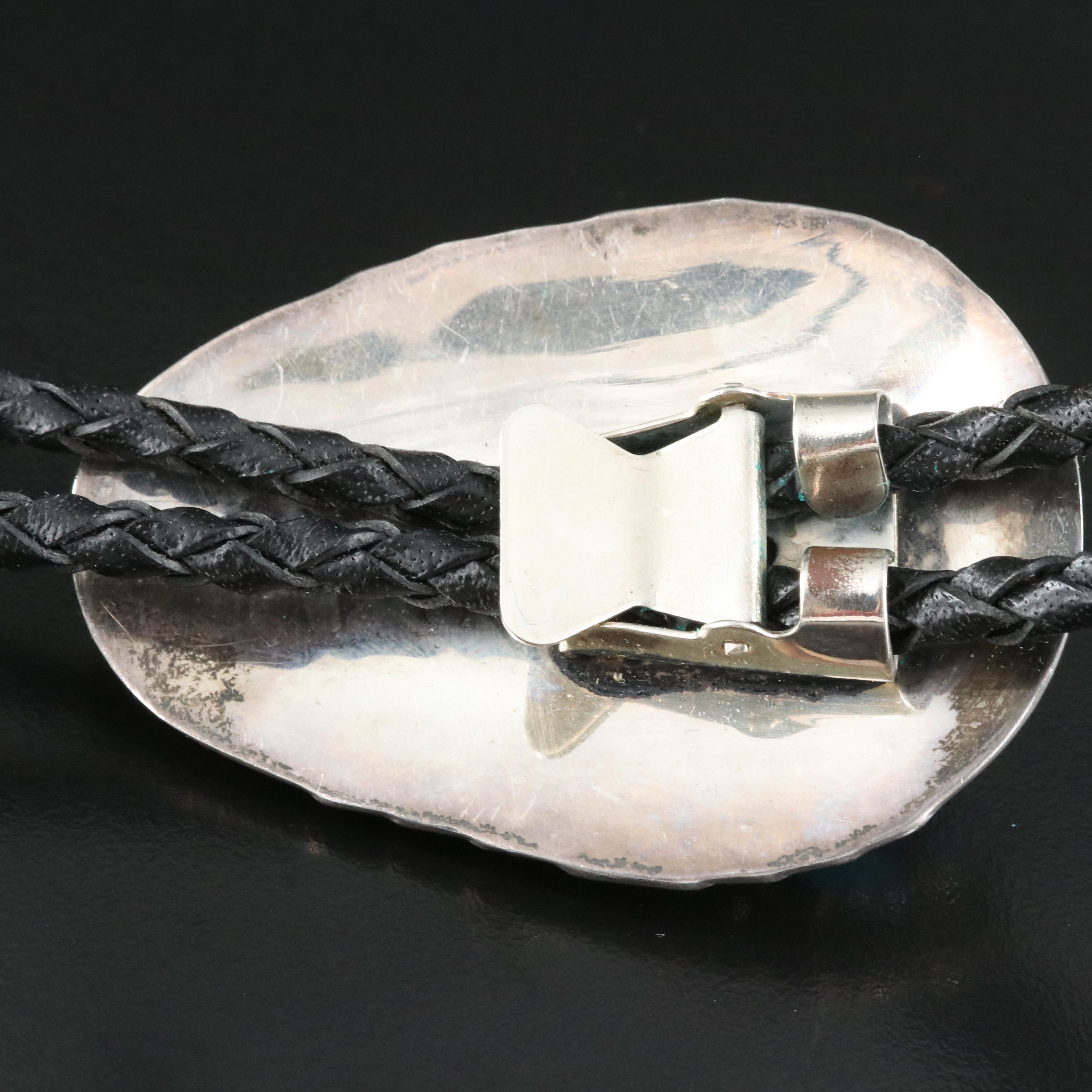 Sterling Turquoise Bolo Tie