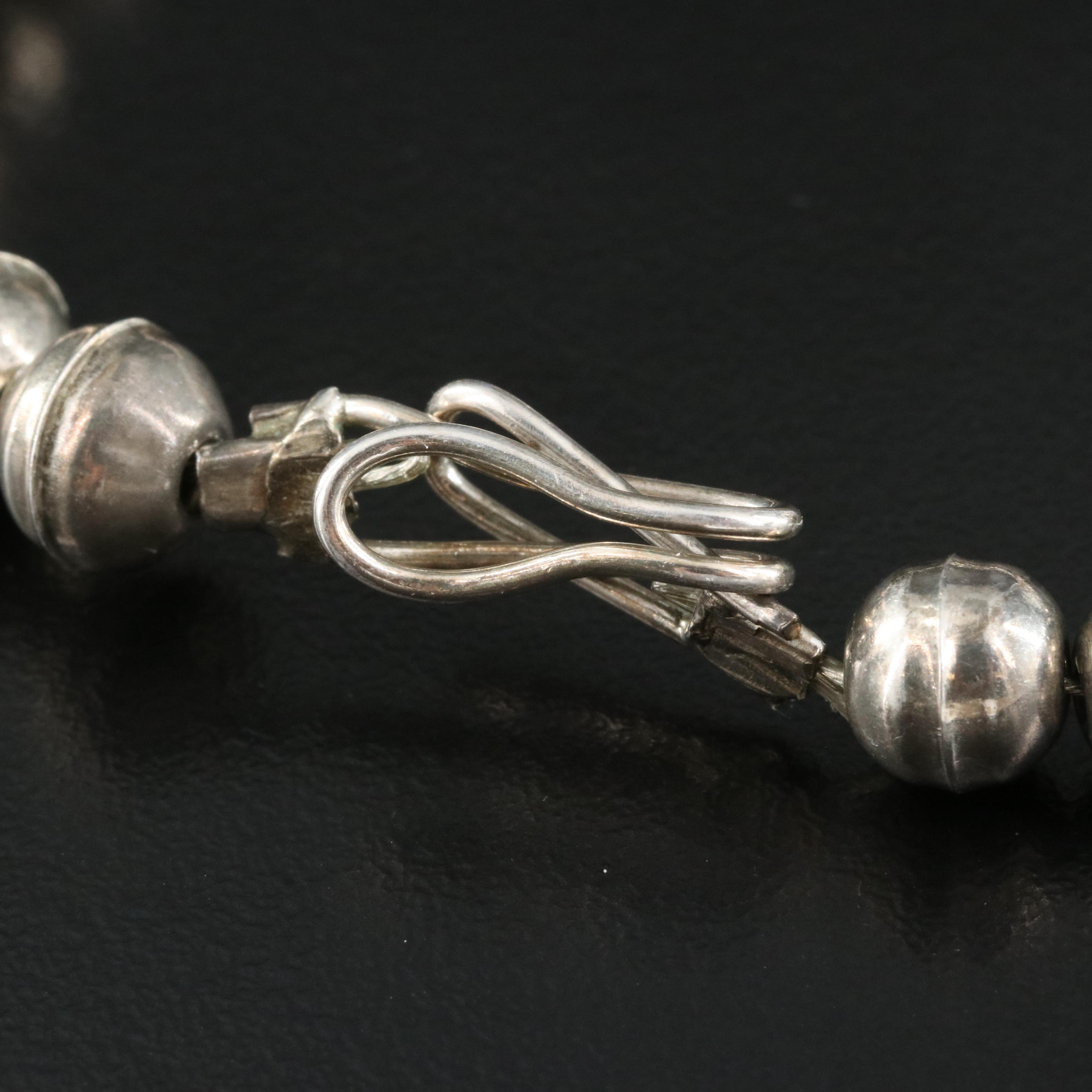 Sterling Turquoise Squash Blossom Necklace