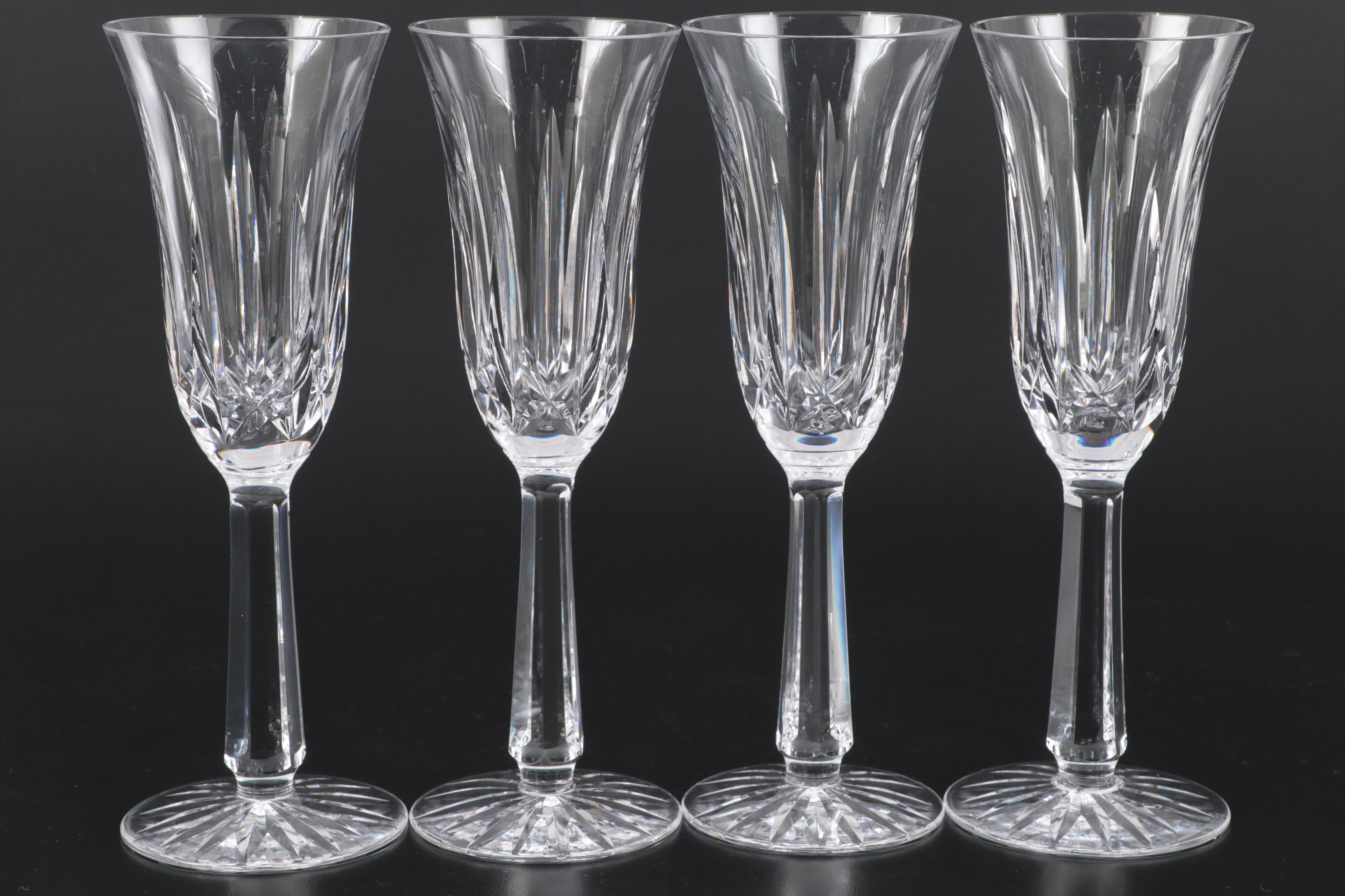Waterford Crystal "Ballyshannon" and "Drogheda" Champagne Flutes
