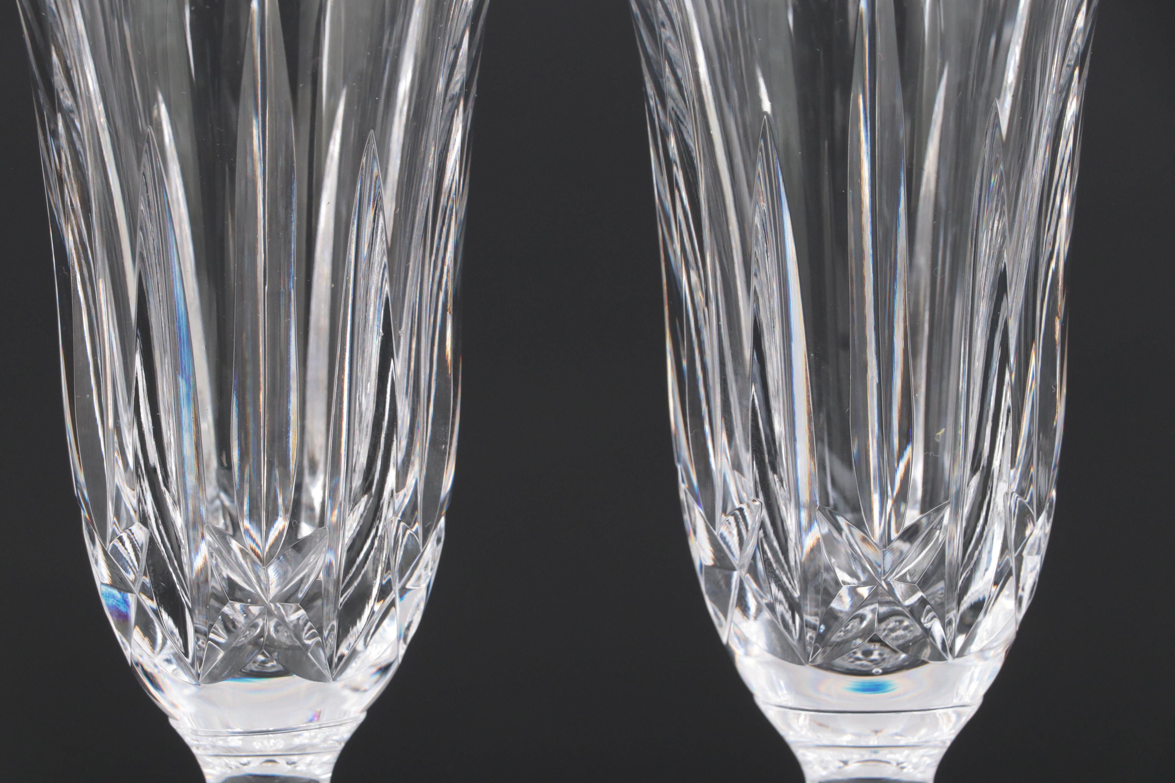 Waterford Crystal "Ballyshannon" and "Drogheda" Champagne Flutes