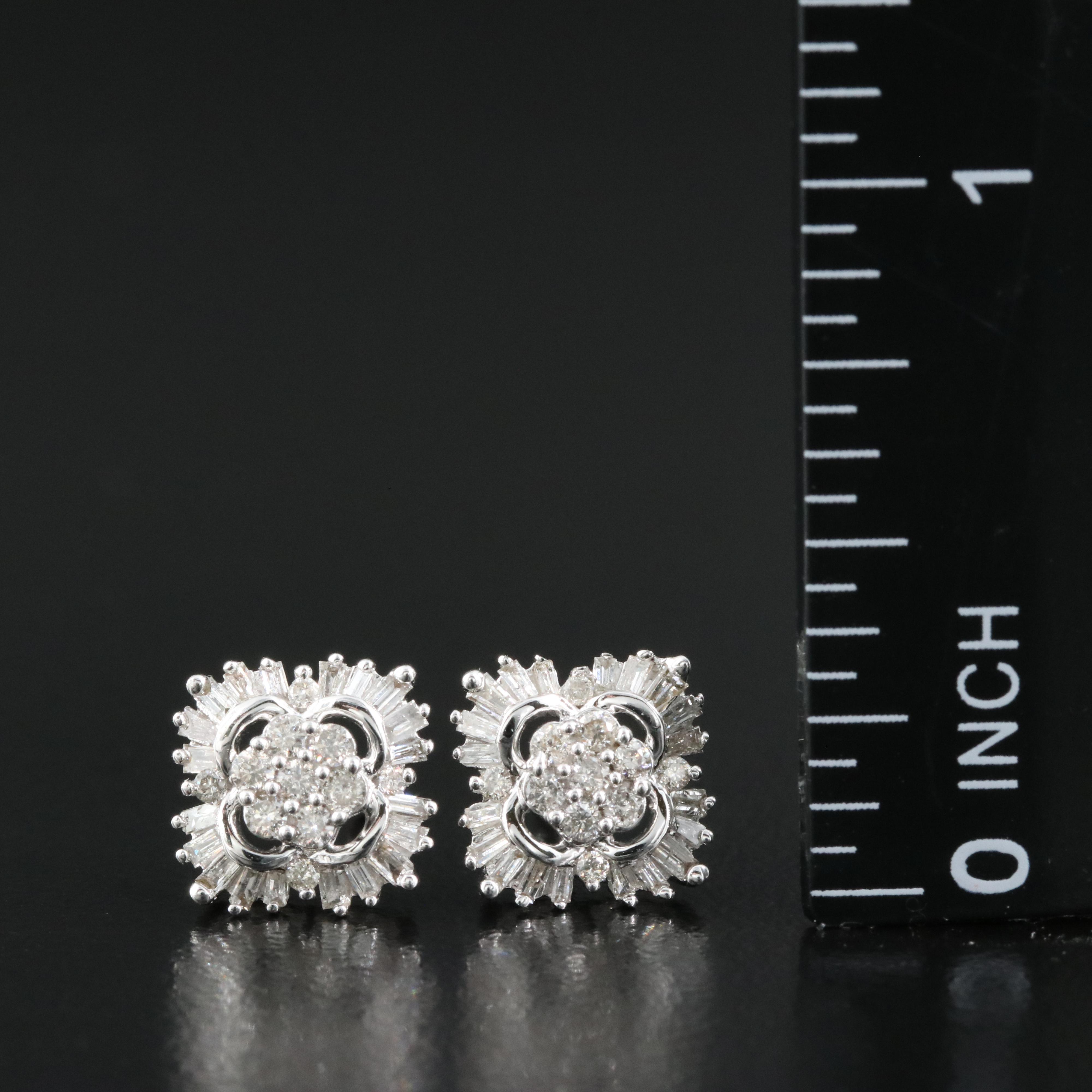 Sterling Diamond Earrings