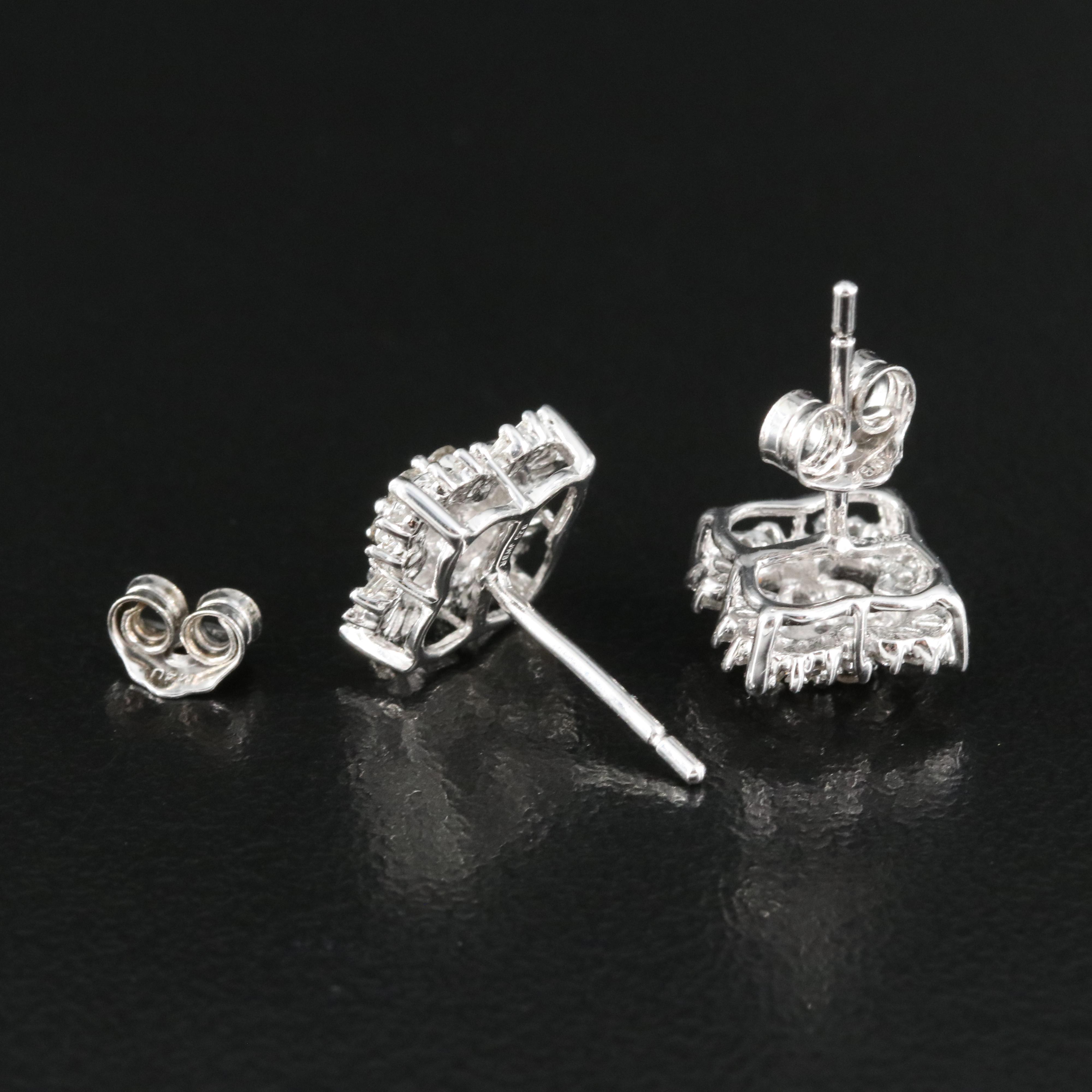Sterling Diamond Earrings