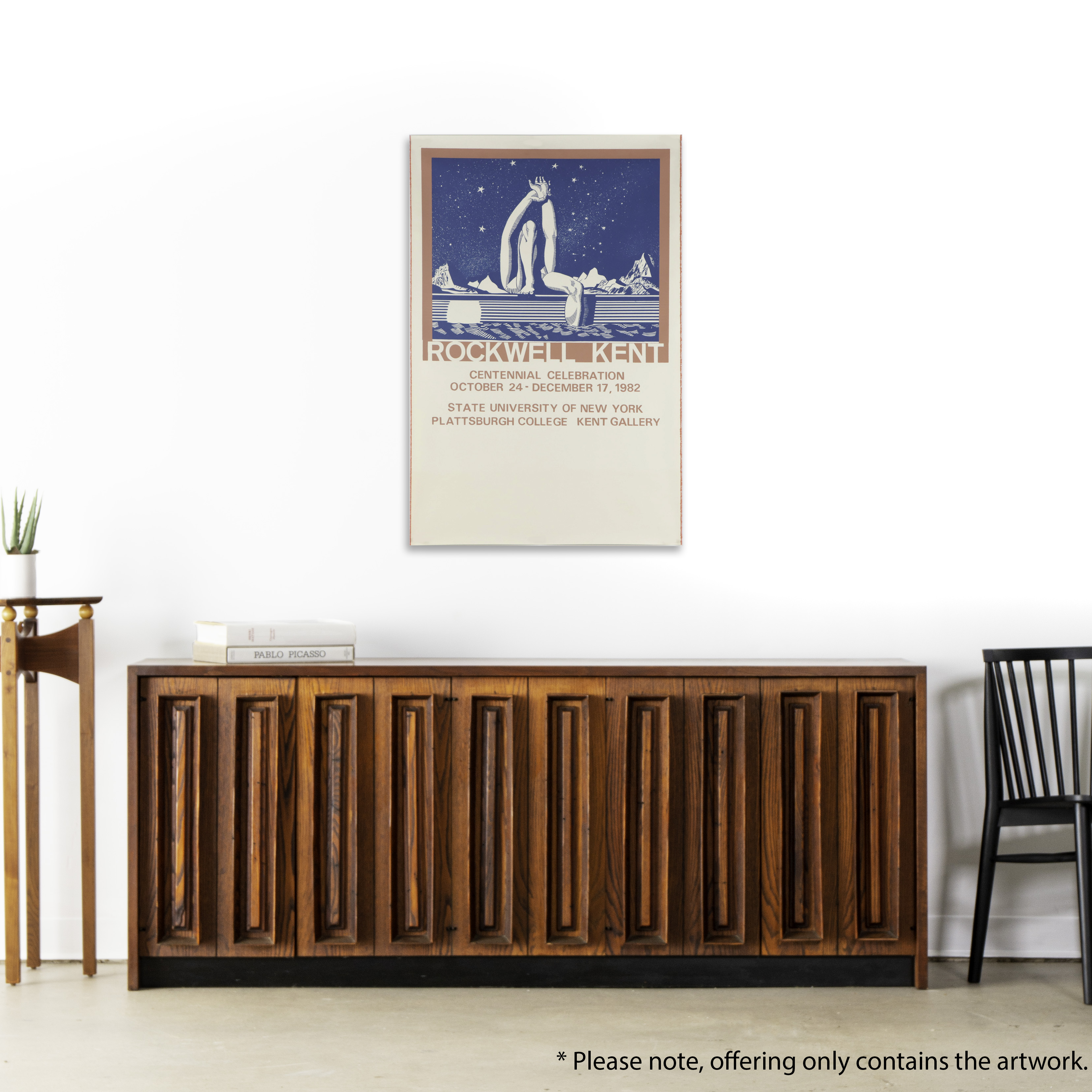 Serigraph Exhibition Poster "Rockwell Kent Centennial Celebration," 1982