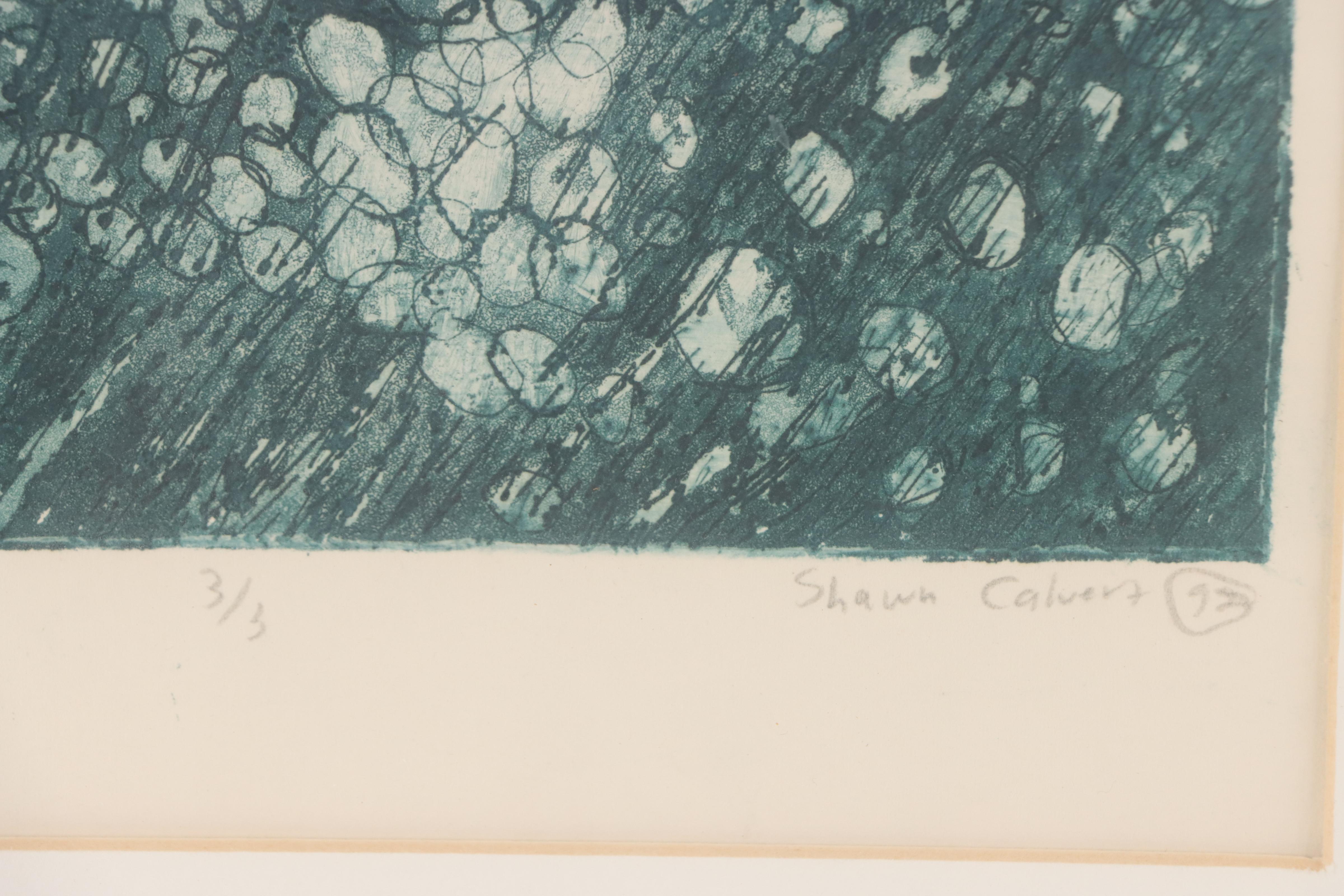 Shawn Calvert Etching "Black and Blue," 1992 and More